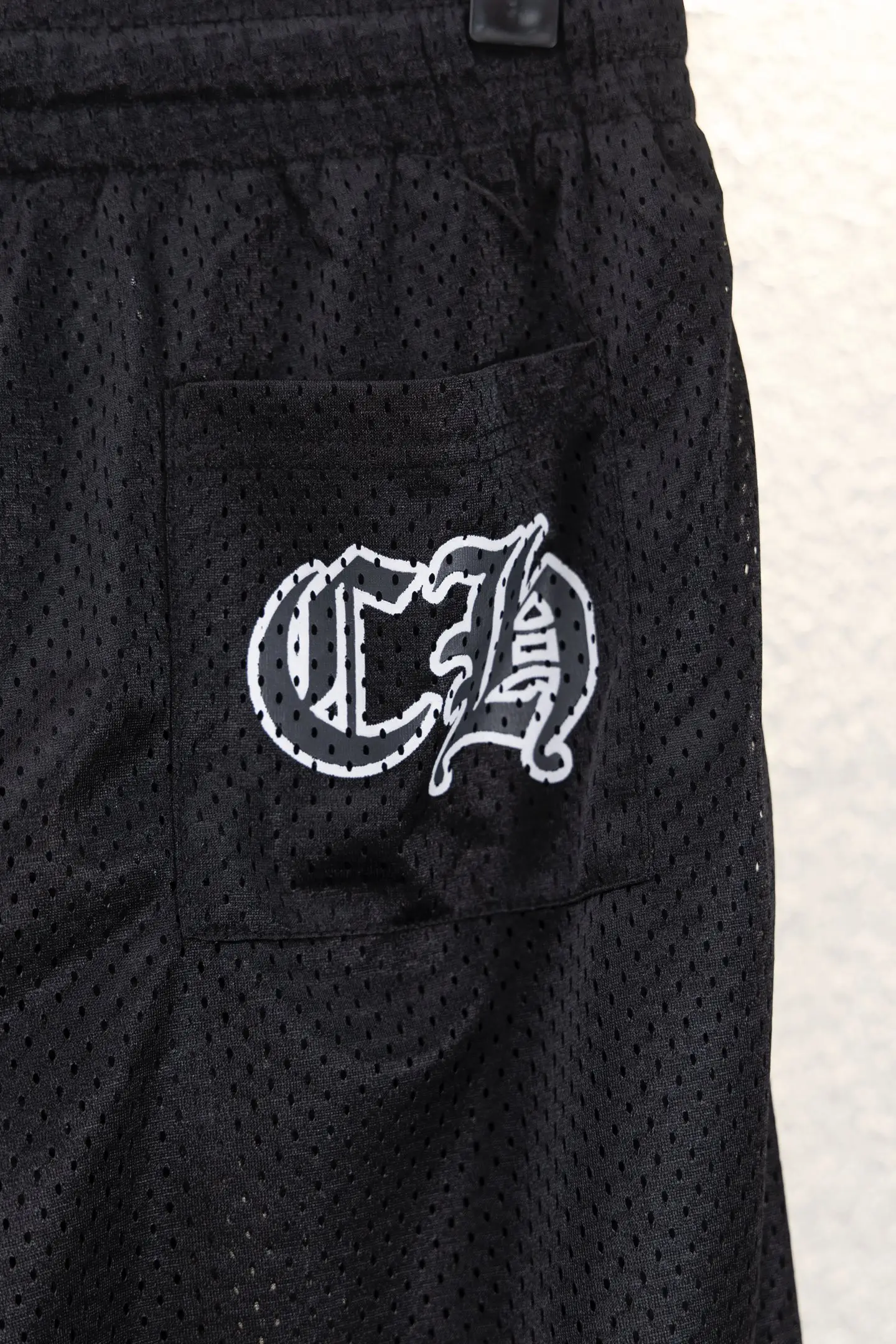 Logo-Print Mesh Wide-Leg Track Pants D13812240 — view 4