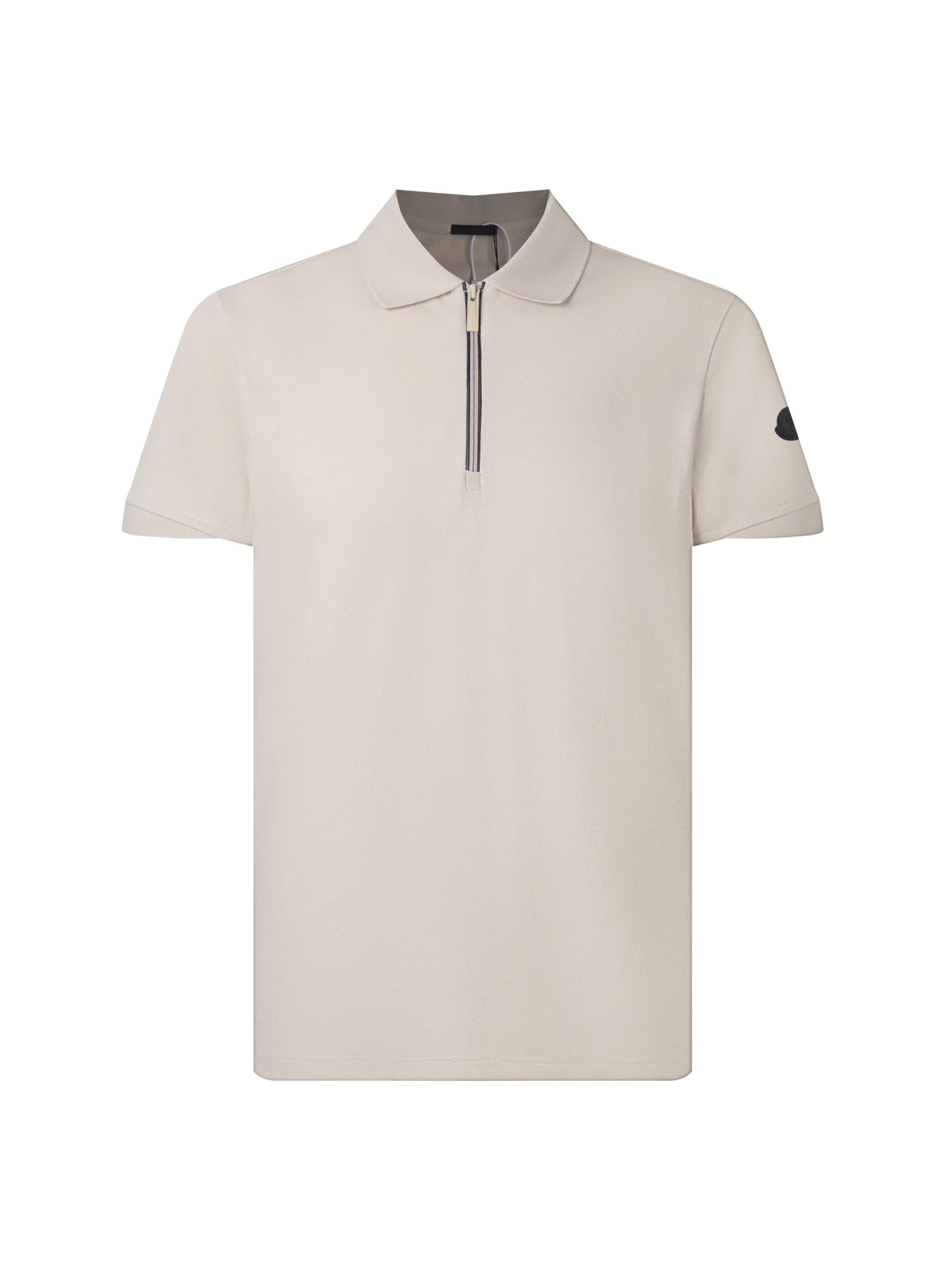 Moncler Black Logo Zip-Up Polo Shirt D14015765