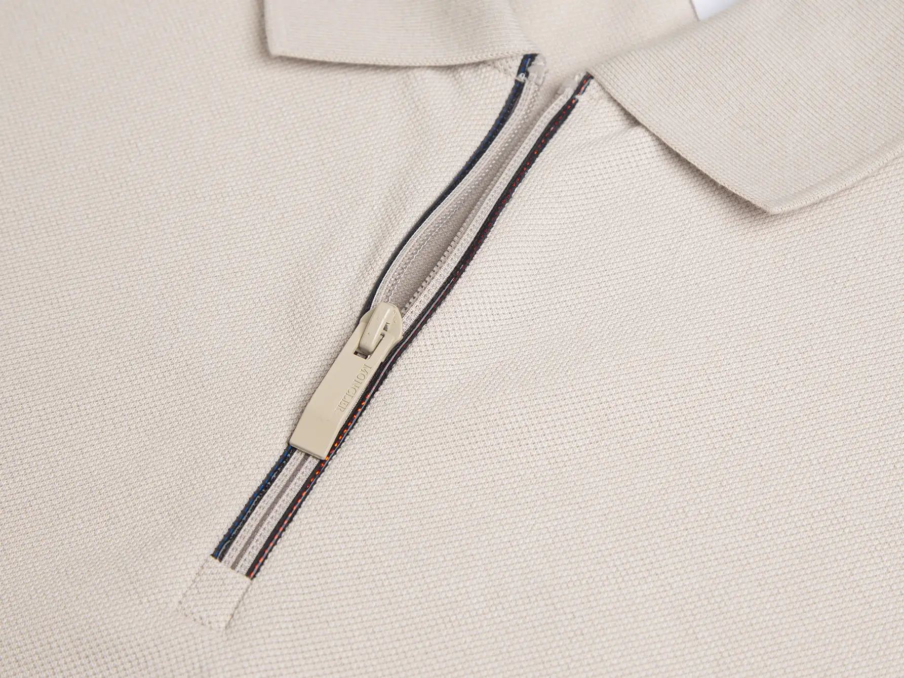 Moncler Black Logo Zip-Up Polo Shirt D14015765 — view 3