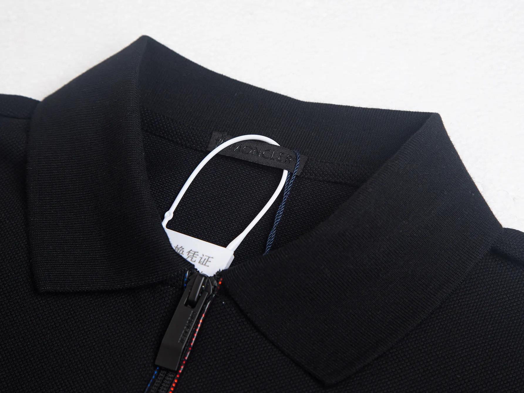 Black Logo-Patch Half-Zip Polo Shirt D14015764 — view 6