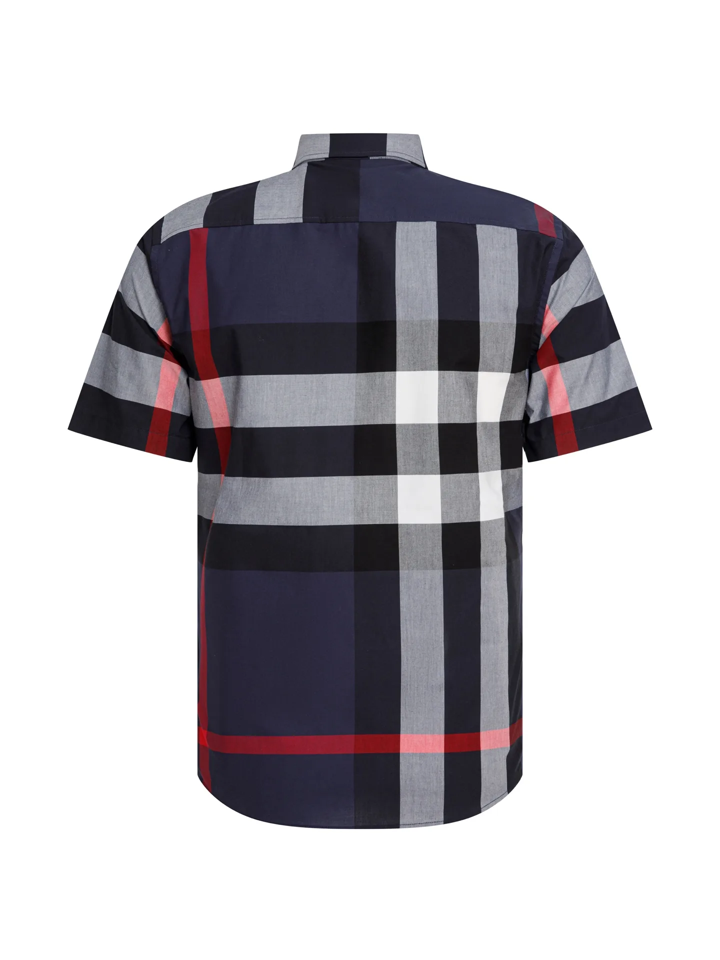 Check Print Short-Sleeve Cotton Shirt D14015962 — view 2