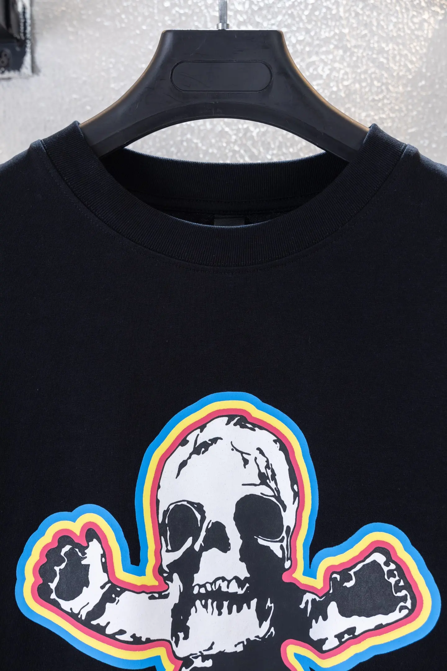 Skull Print Long-Sleeve Cotton T-Shirt D14512247 — view 3