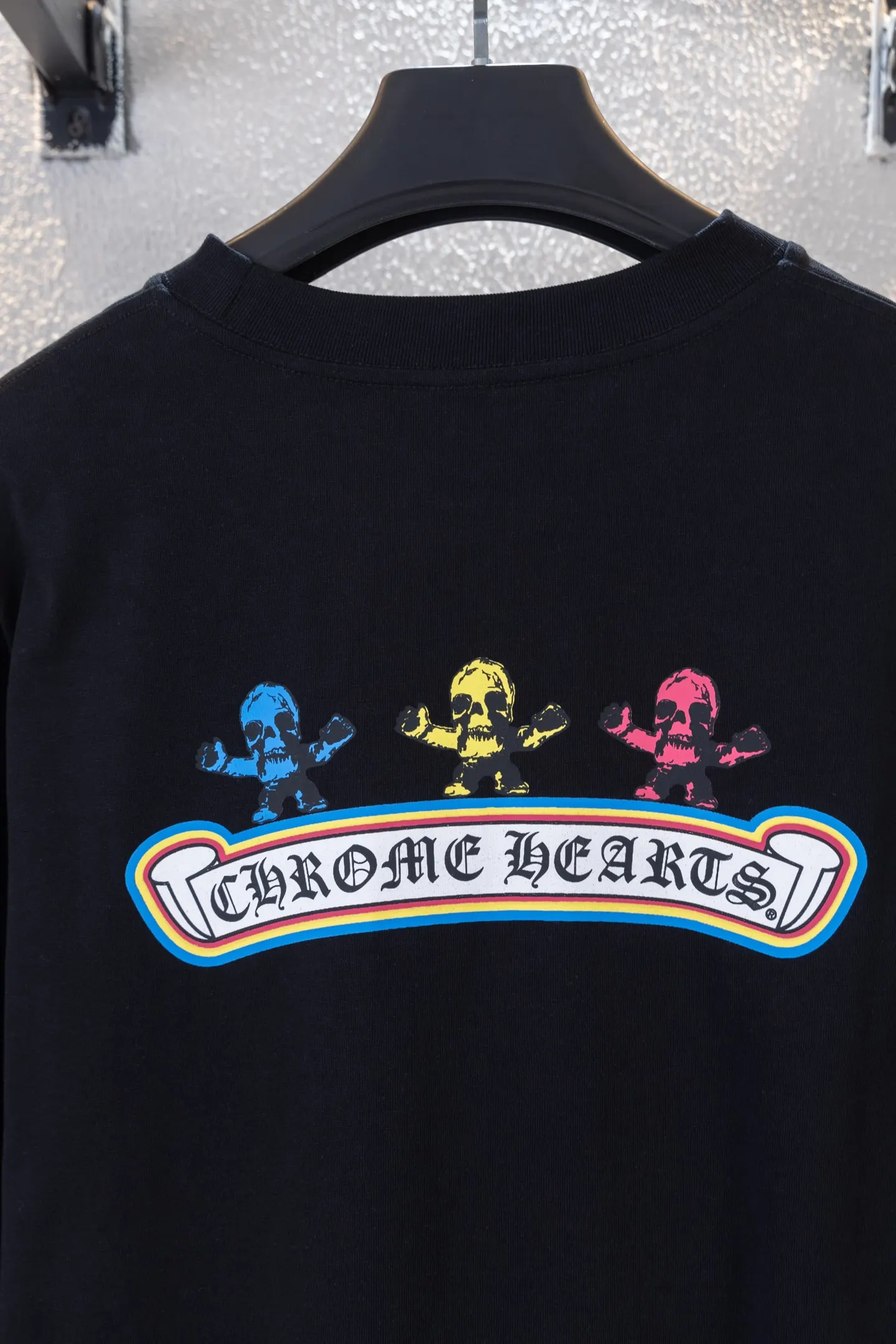 Skull Print Long-Sleeve Cotton T-Shirt D14512247 — view 4