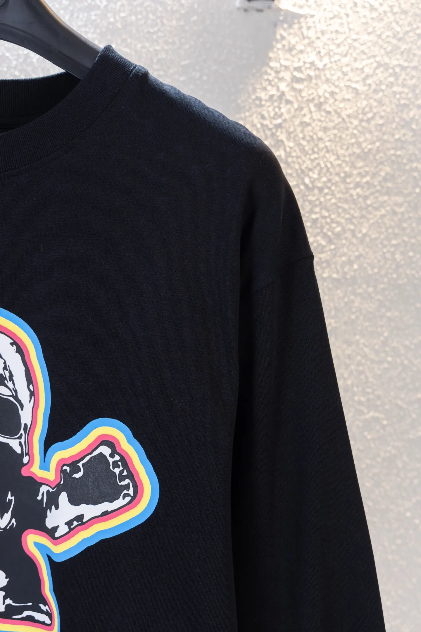 Skull Print Long-Sleeve Cotton T-Shirt D14512247 — view 6