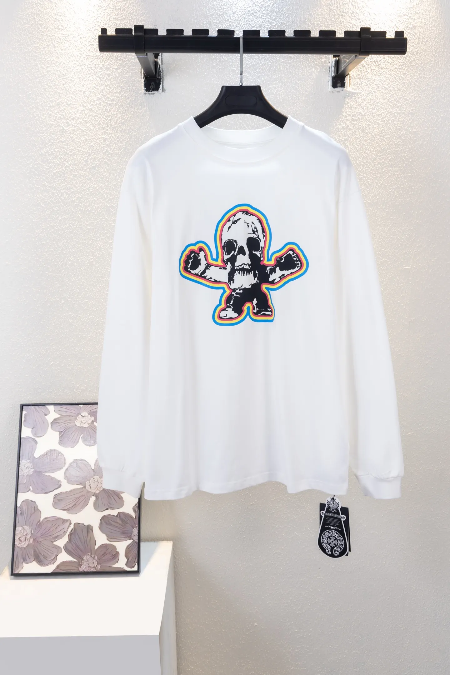 Skull Graphic Print Long-Sleeve T-Shirt D14512248