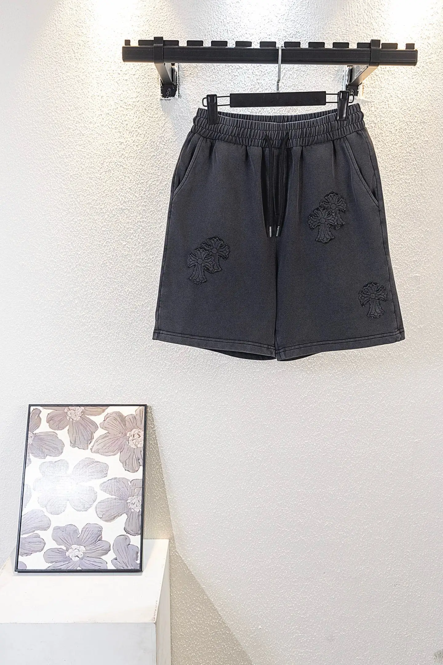Embroidered Patchwork Cotton Jersey Shorts D14511124