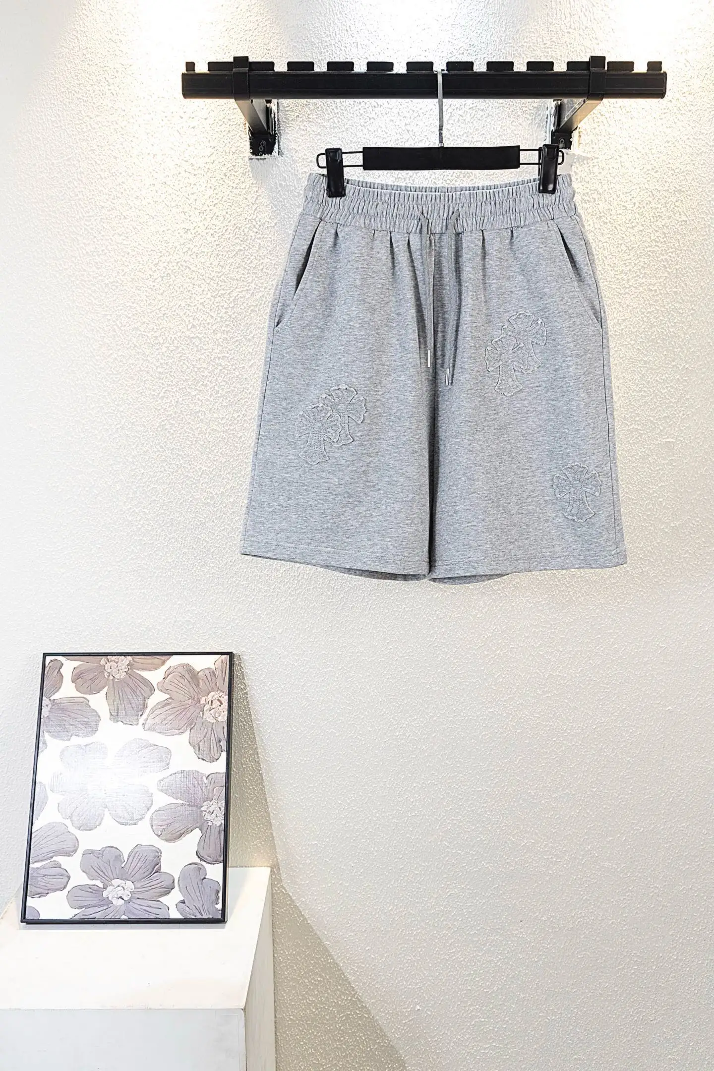 Embroidered Patchwork Cotton Jersey Shorts D14511125