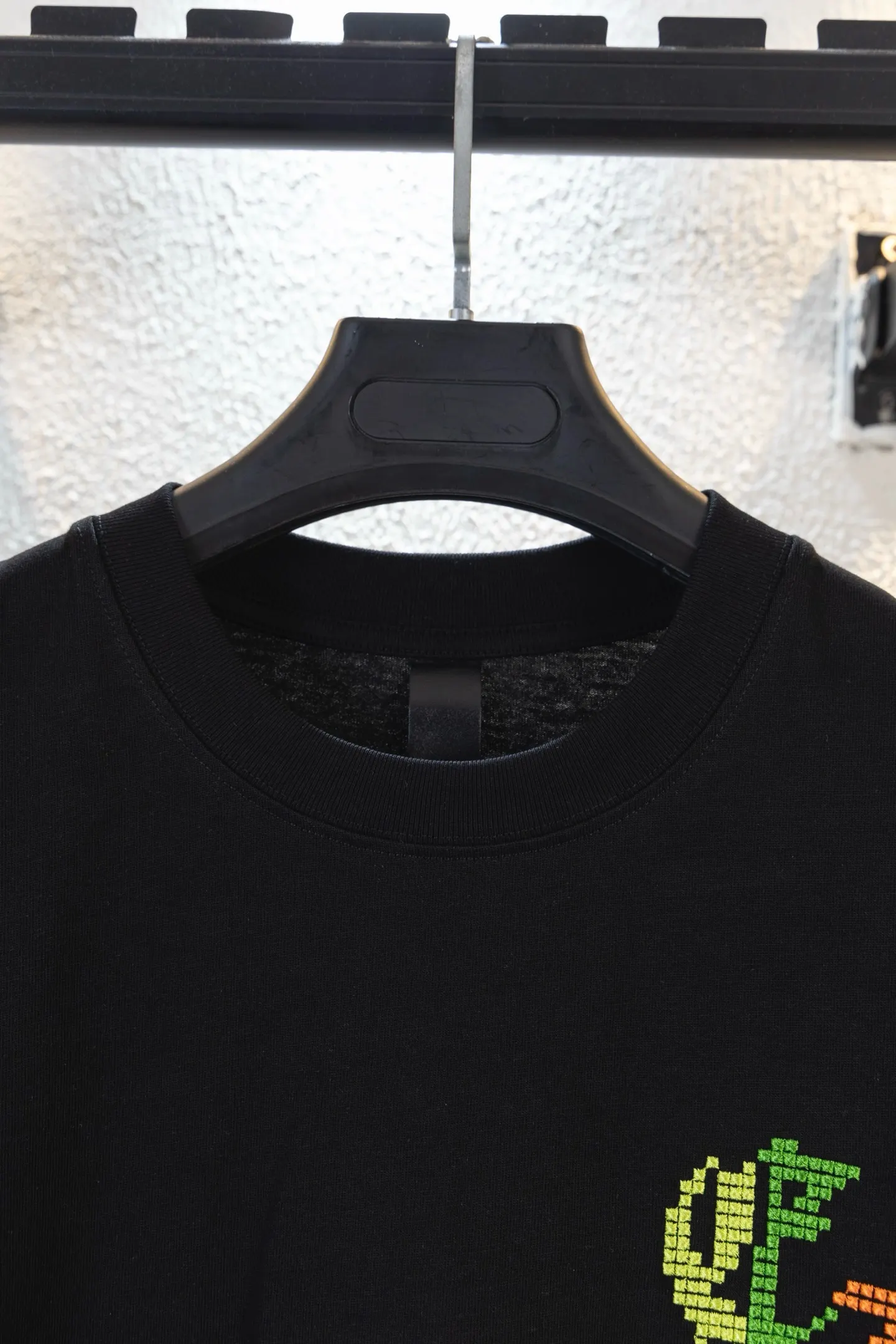 Mosaic Logo Embroidered Cotton T-Shirt D14511146 — view 3