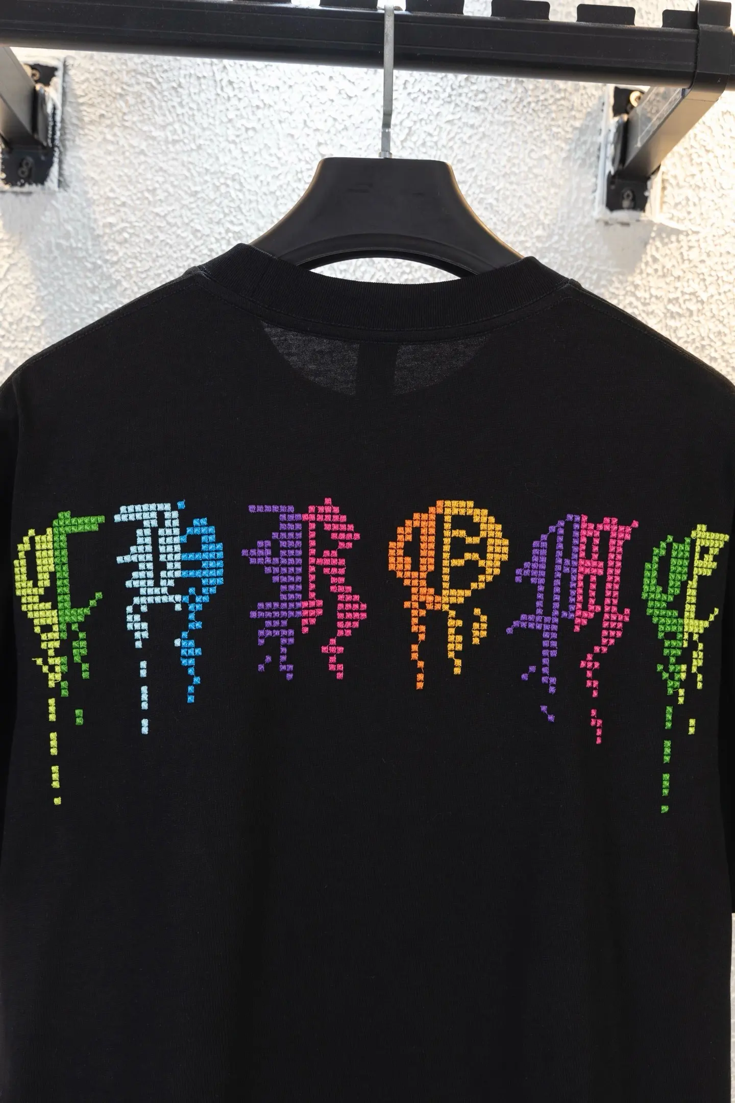 Mosaic Logo Embroidered Cotton T-Shirt D14511146 — view 5