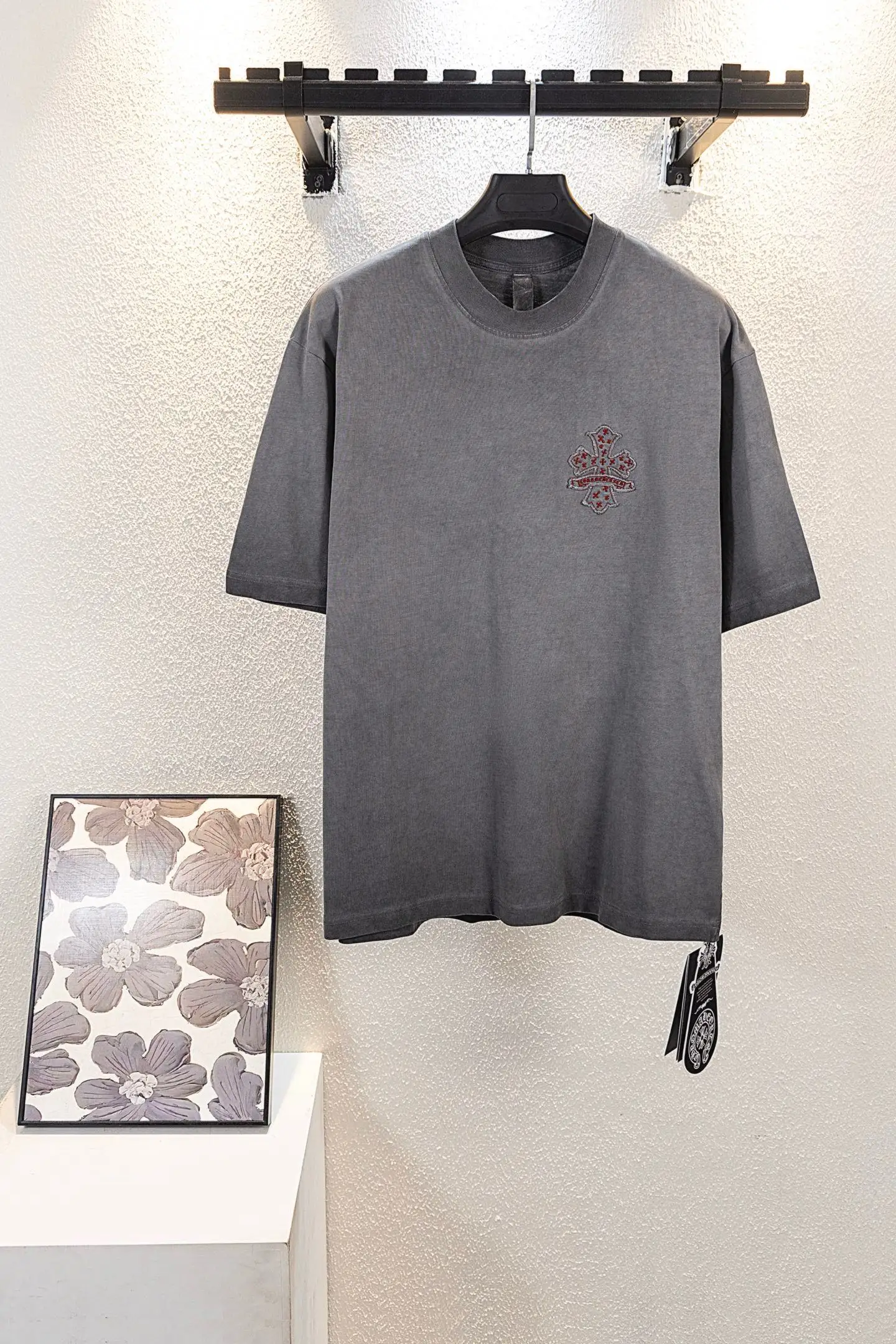 Embroidered Washed Cotton T-Shirt D14511128