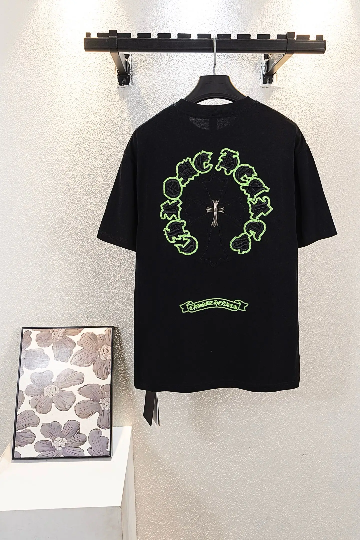 Embroidered Horseshoe Cross Oversized T-Shirt D14511138 — view 2