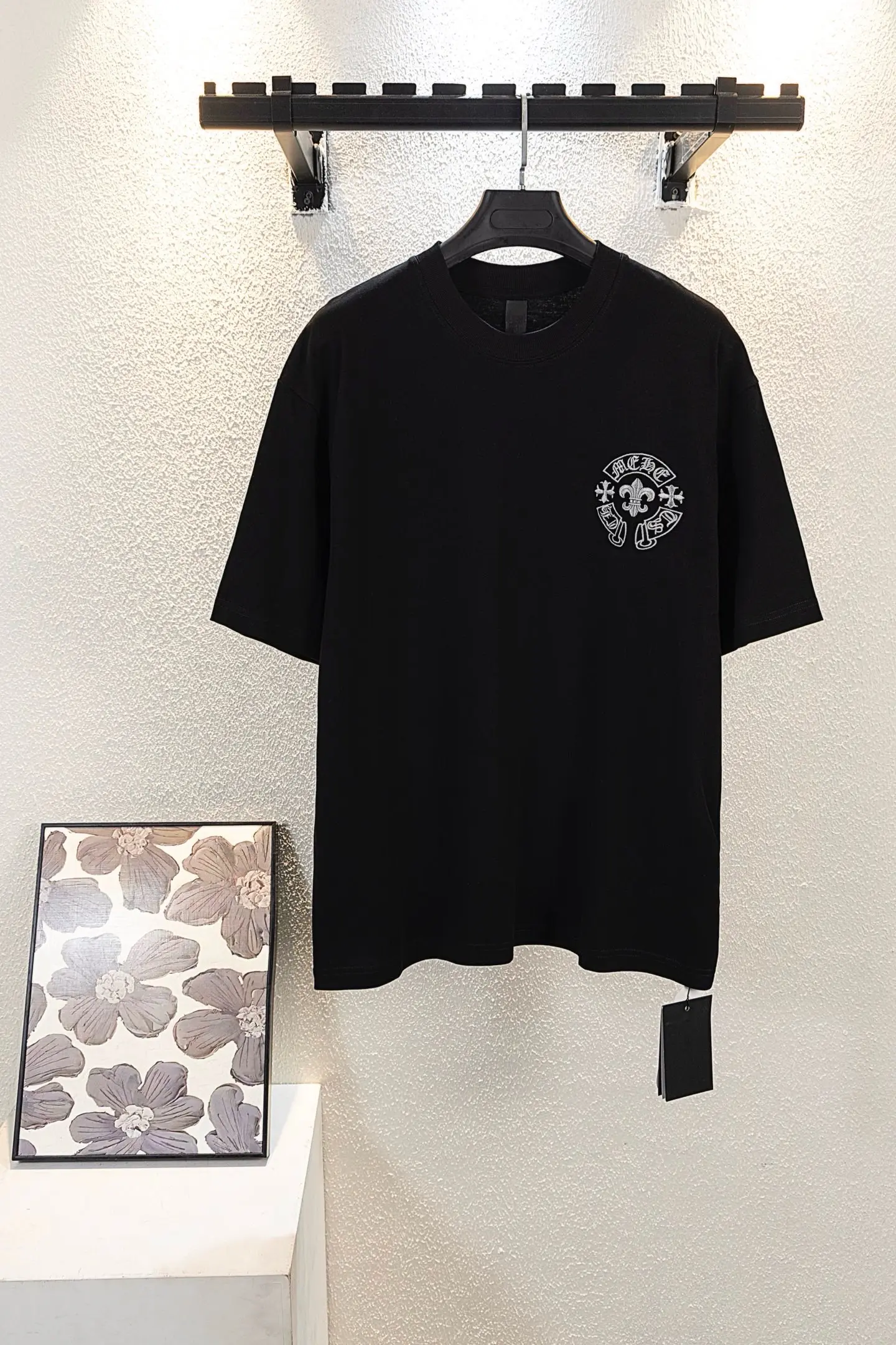 Embroidered Cross Logo Oversized T-Shirt D14511143