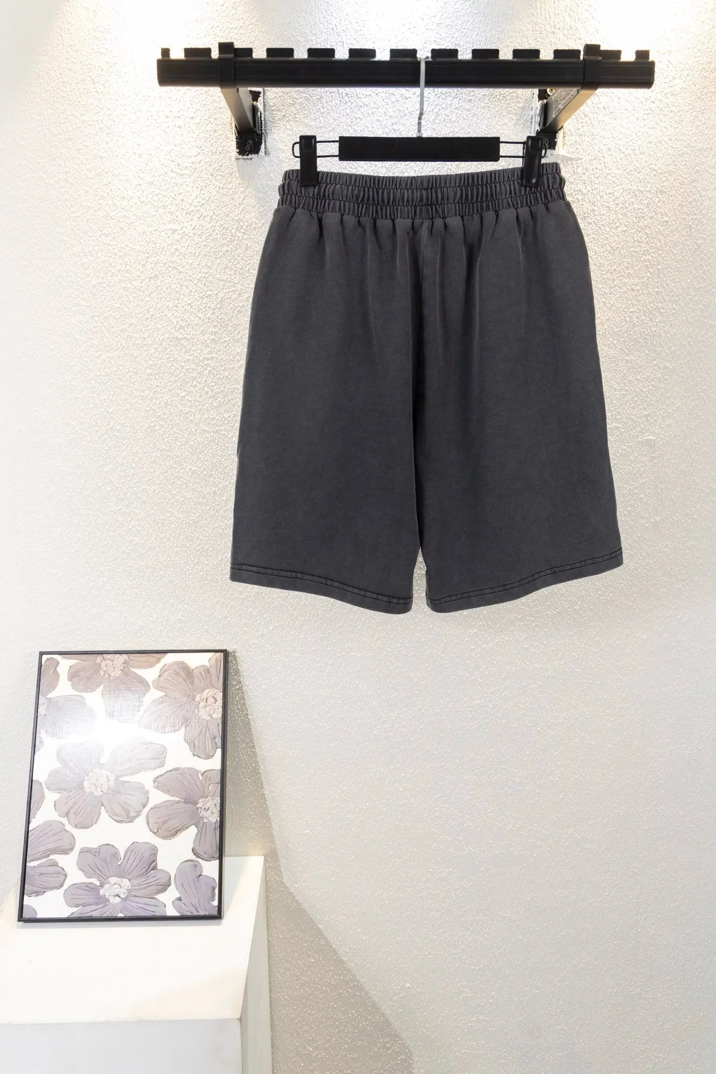 Embroidered Washed Cotton Jersey Shorts D14511126 — view 2
