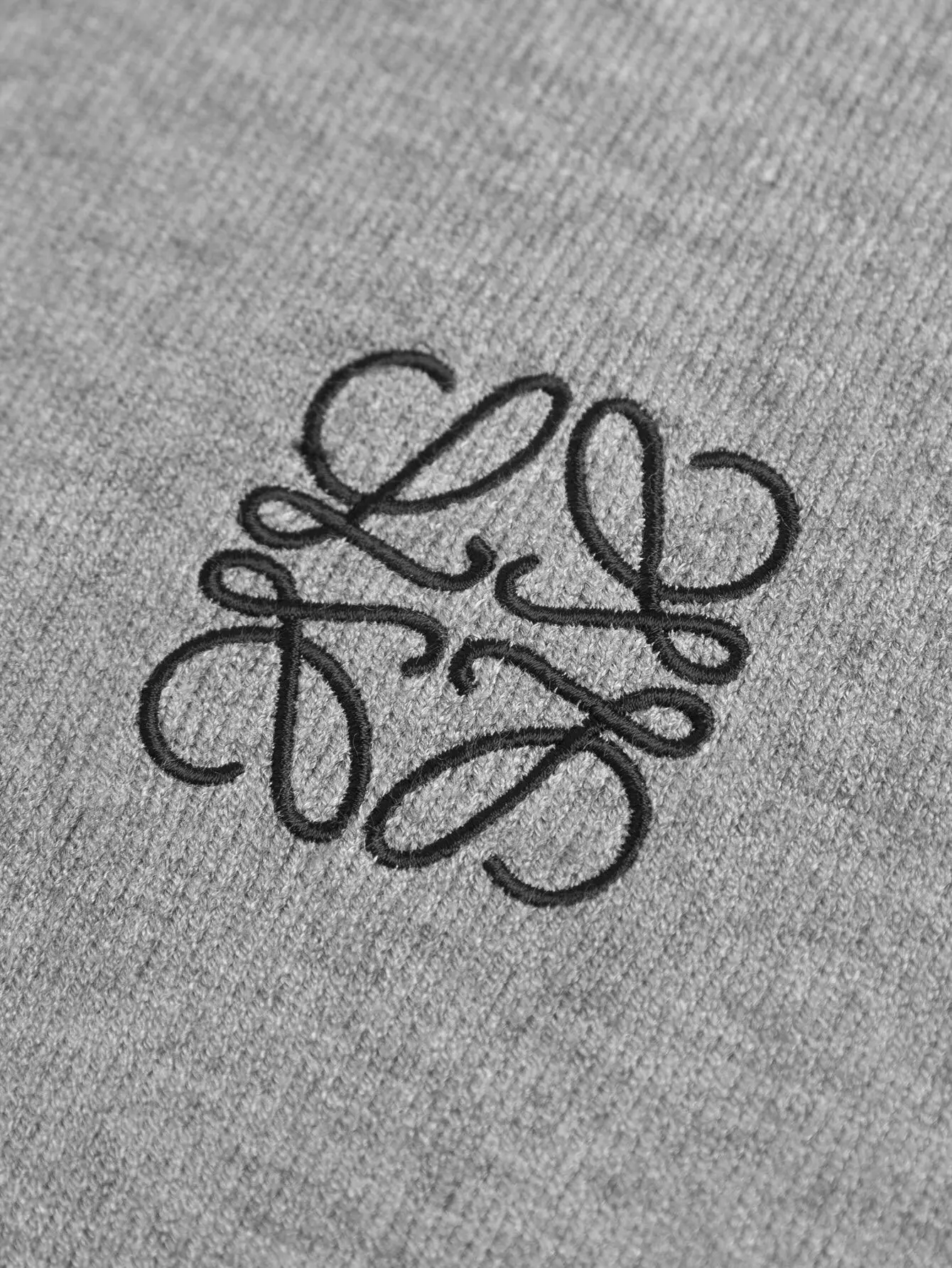 Anagram Embroidered Cashmere Crew-Neck Sweater D14516069 — view 3