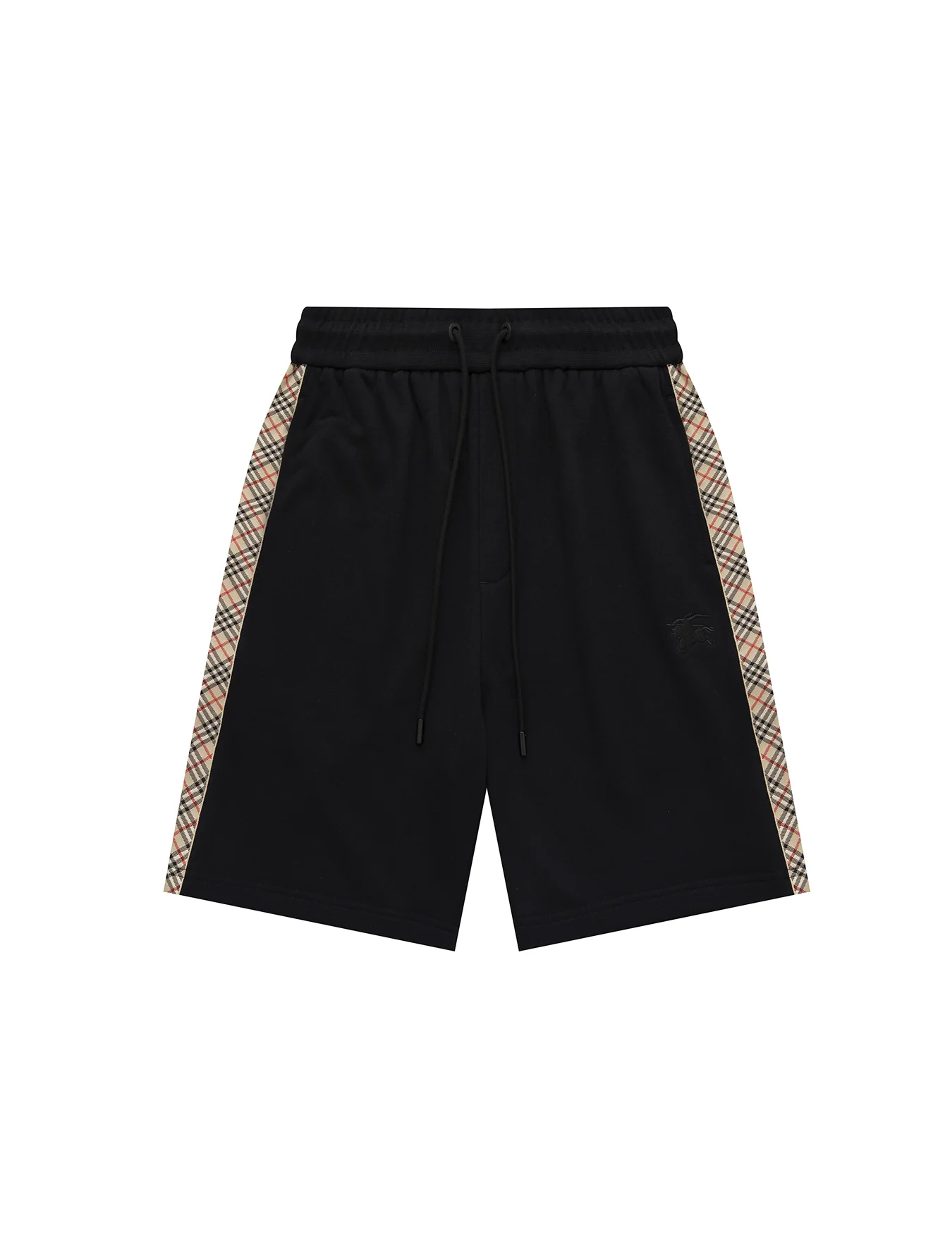 Check-Trim Embroidered Cotton-Blend Shorts D14516119