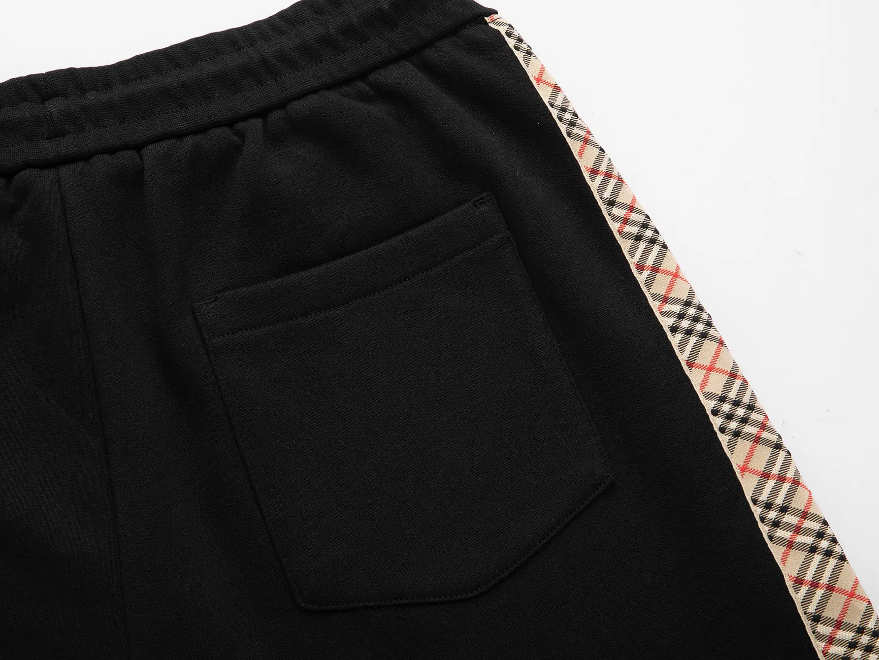 Check-Trim Embroidered Cotton-Blend Shorts D14516119 — view 5