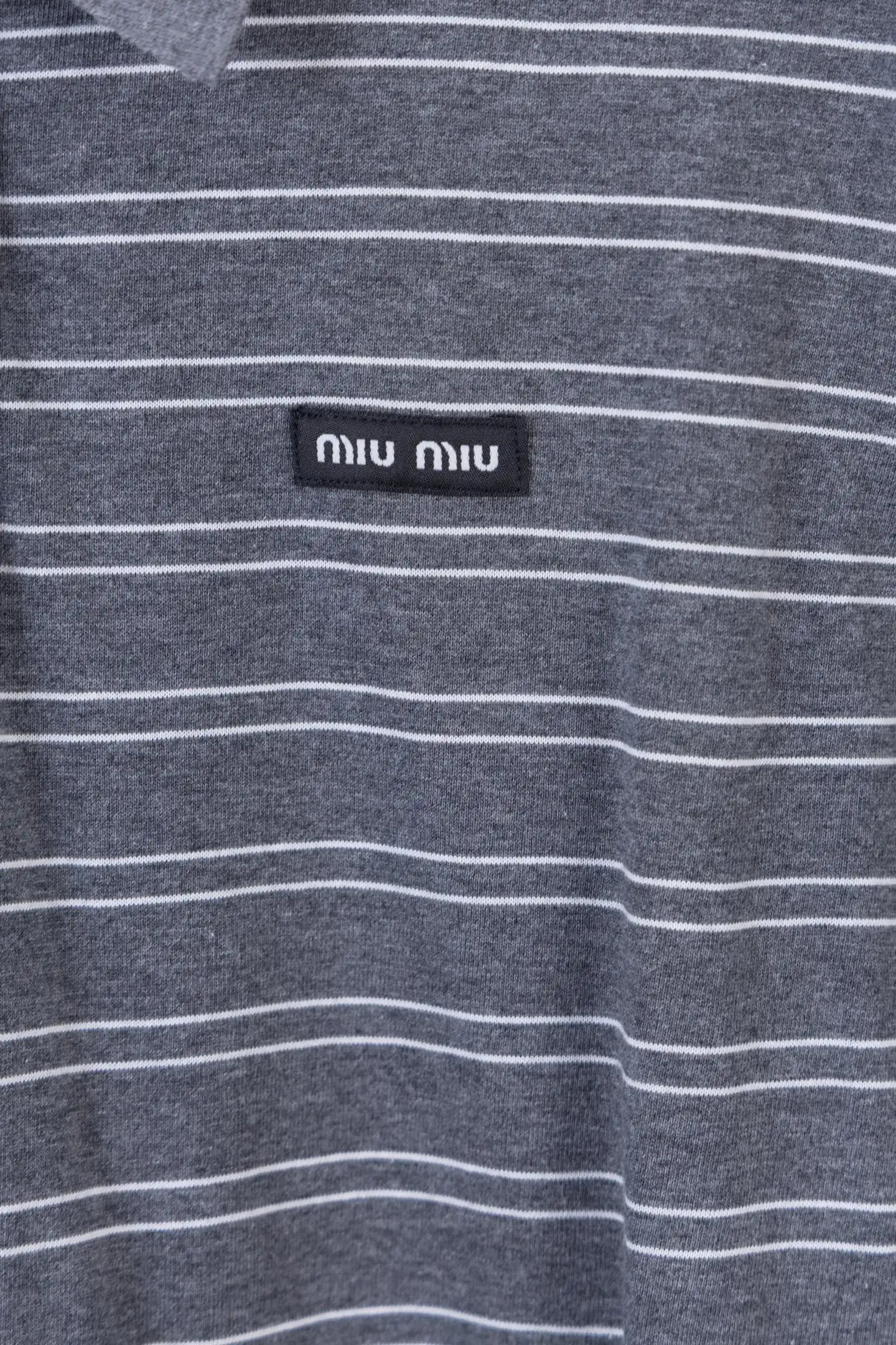 Striped Cotton Long-Sleeved Polo Shirt D14812255 — view 5