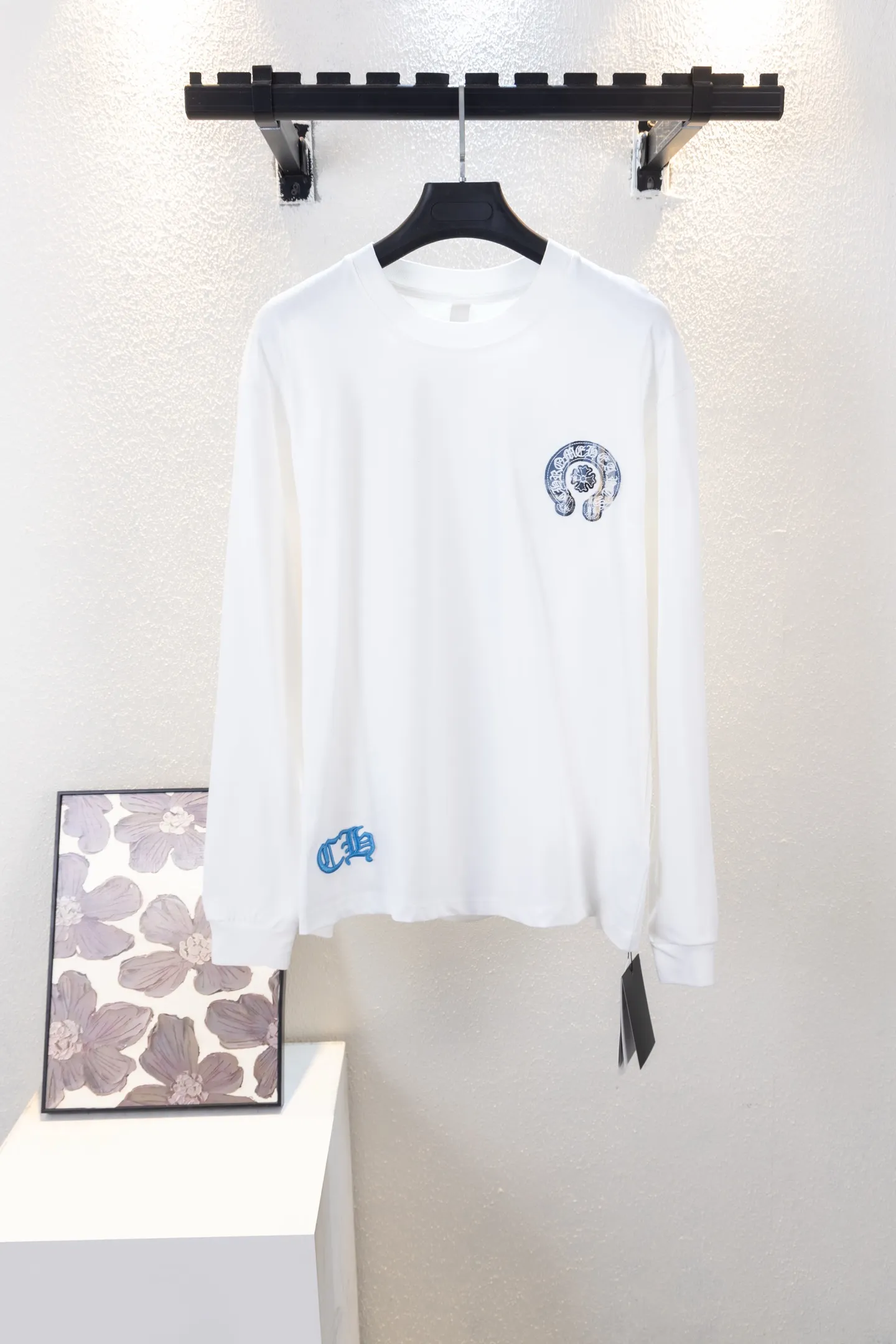 Logo-Embroidered Cotton Long-Sleeve T-Shirt D14812191