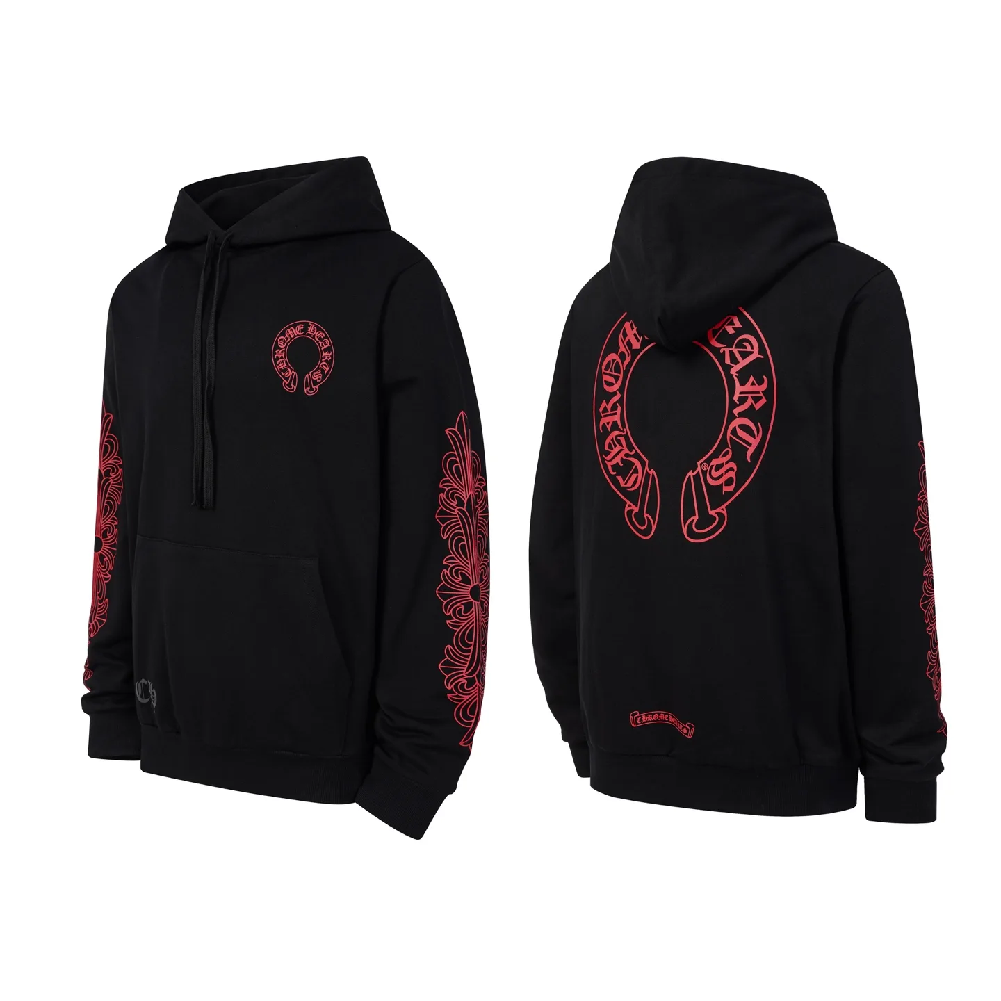 Horseshoe Logo Print Cotton-Blend Hoodie D15021245 — view 3
