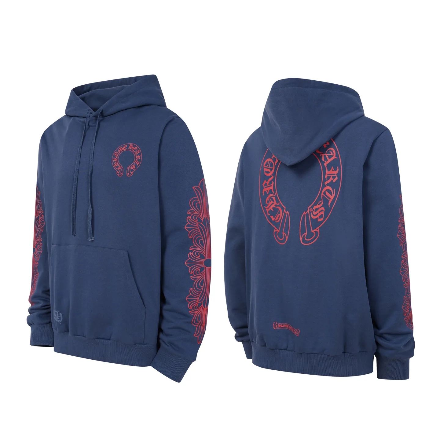 Horseshoe Logo Print Cotton-Blend Hoodie D15021245 — view 4