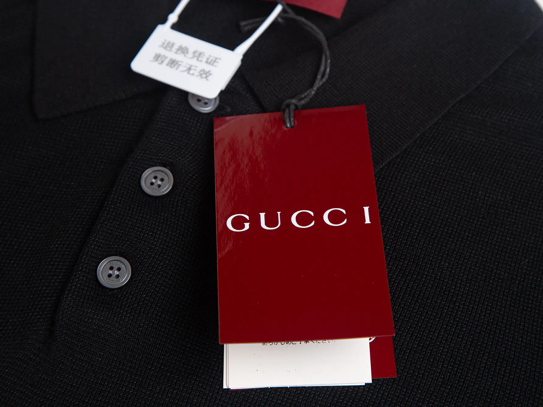 Logo-Embroidered Wool-Blend Knit Polo Shirt D15015832 — view 3