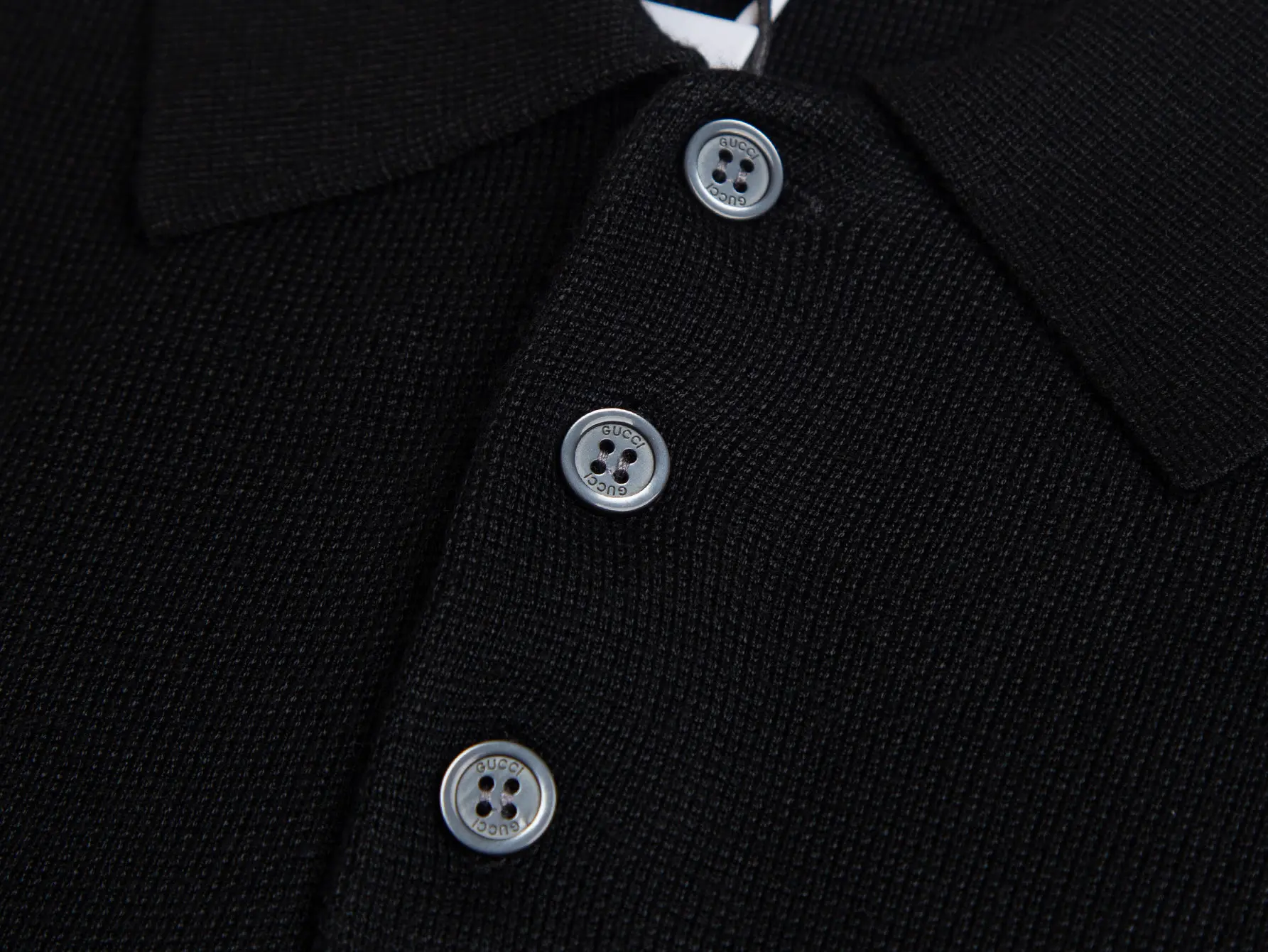 Logo-Embroidered Wool-Blend Knit Polo Shirt D15015832 — view 4