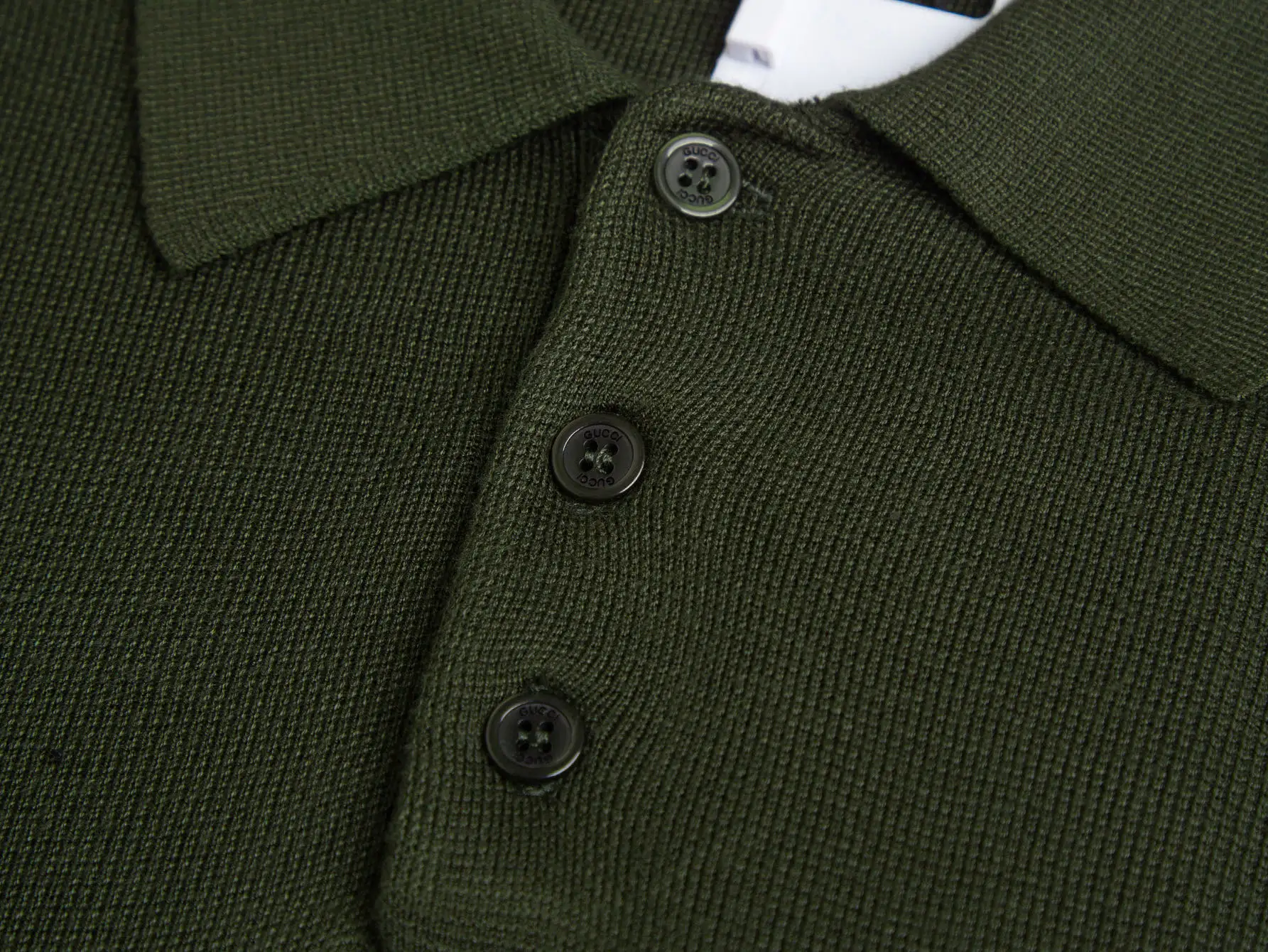 Logo-Embroidered Wool-Blend Knit Polo Shirt D15015831 — view 3