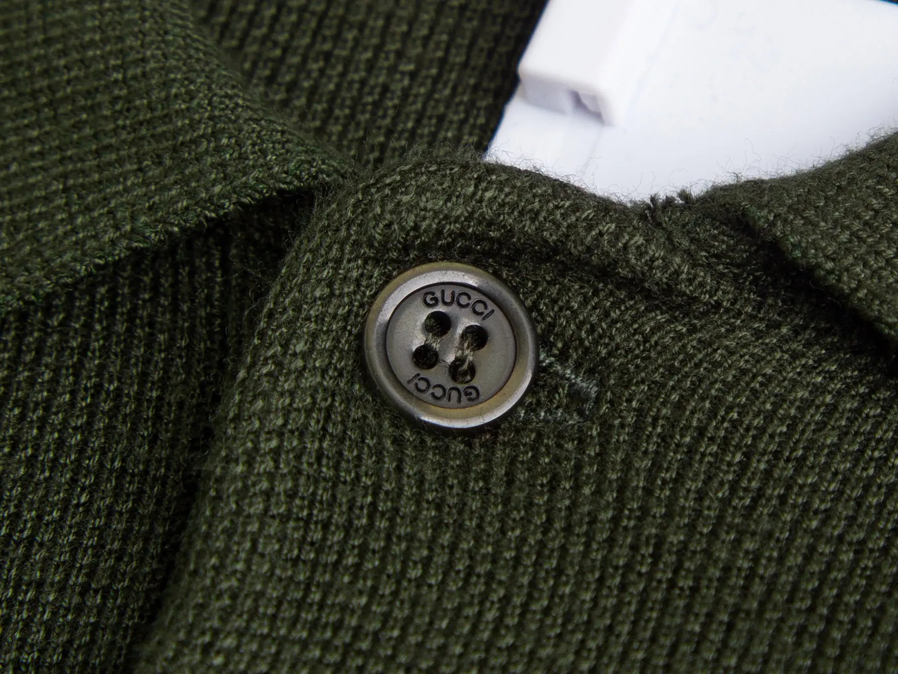 Logo-Embroidered Wool-Blend Knit Polo Shirt D15015831 — view 4