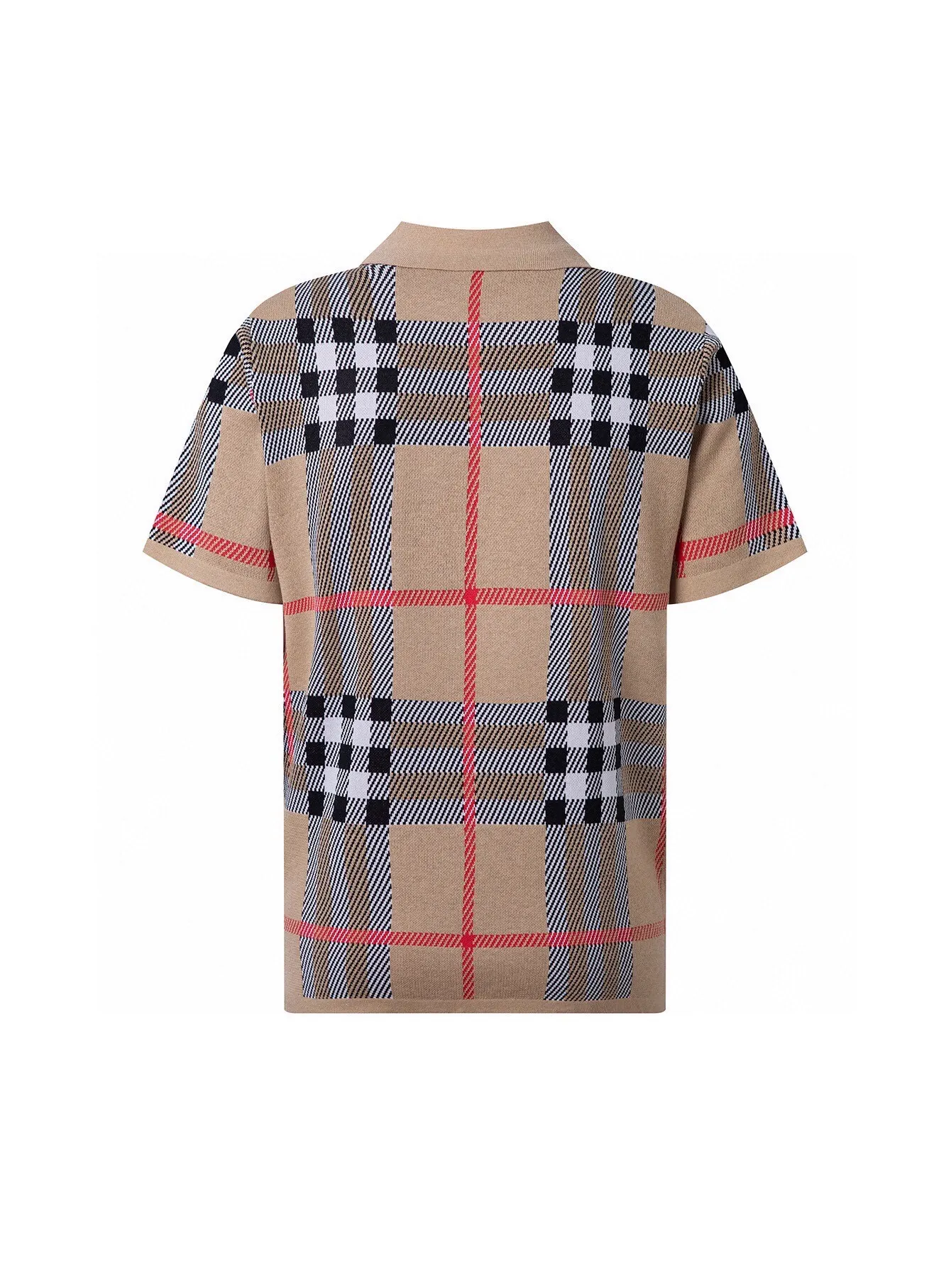 Check Wool Knit Polo Shirt D15015945 — view 2