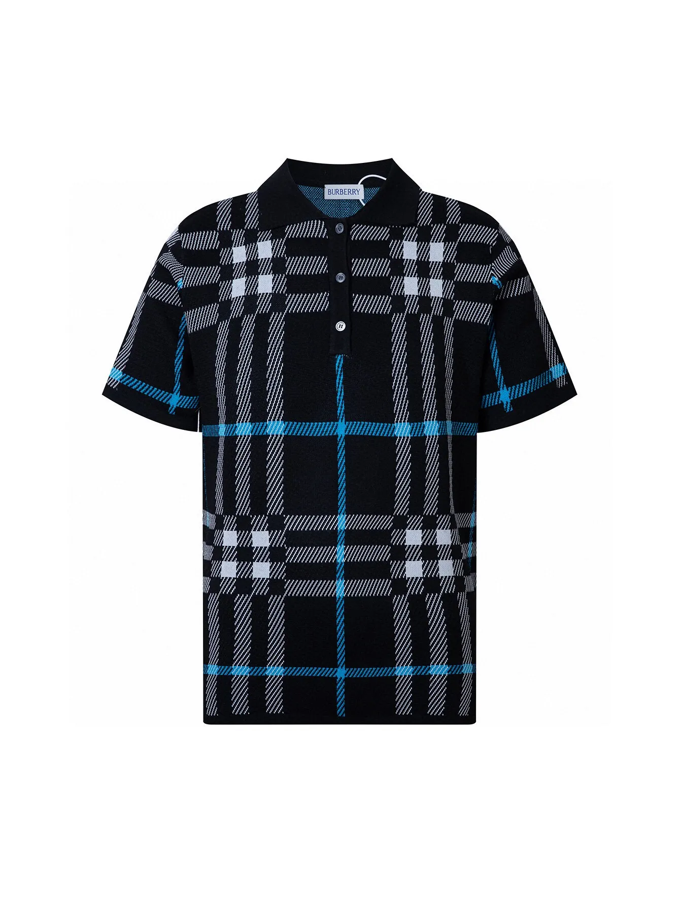 Check Wool Knit Polo Shirt D15015946