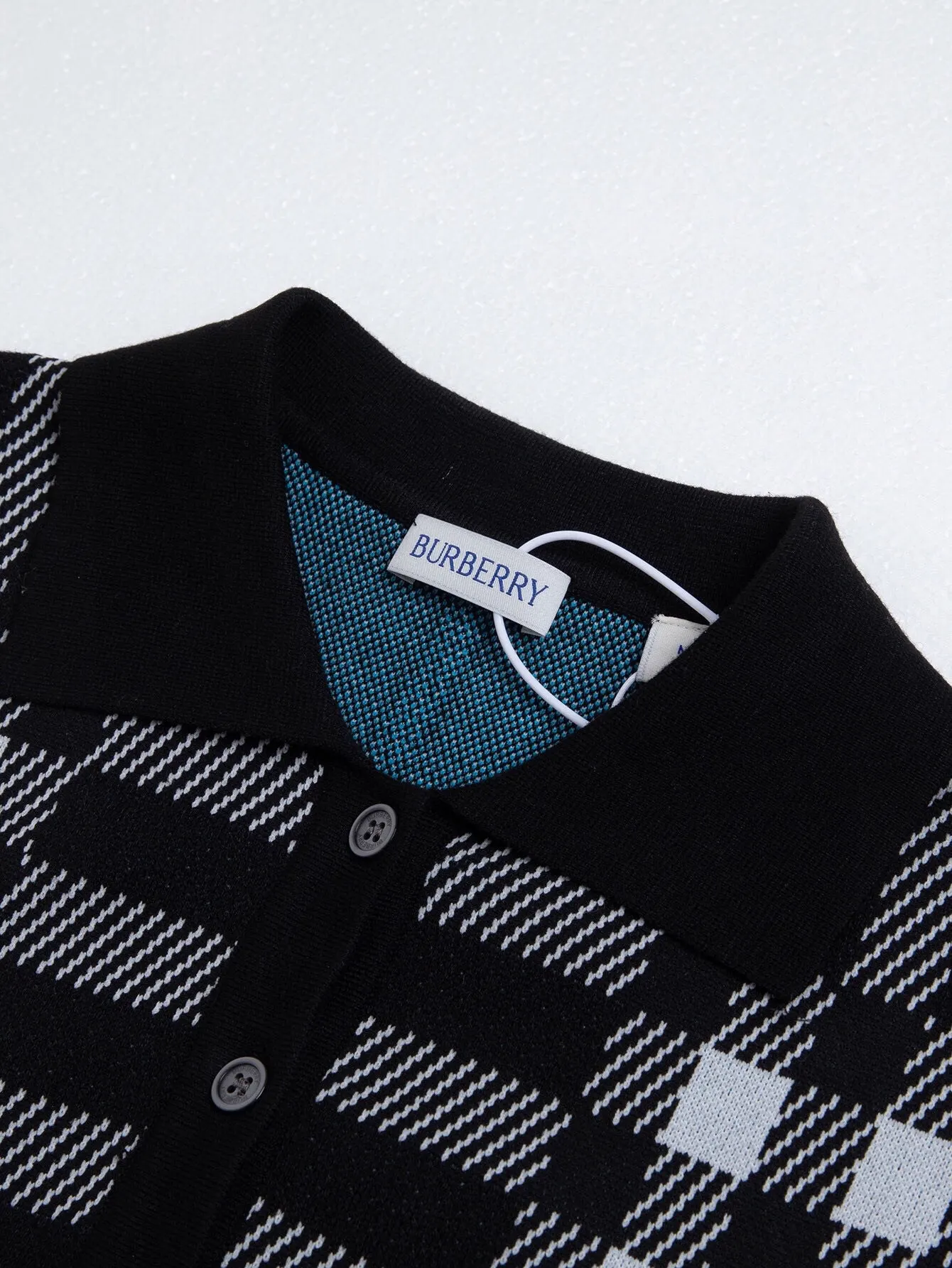 Check Wool Knit Polo Shirt D15015946 — view 3