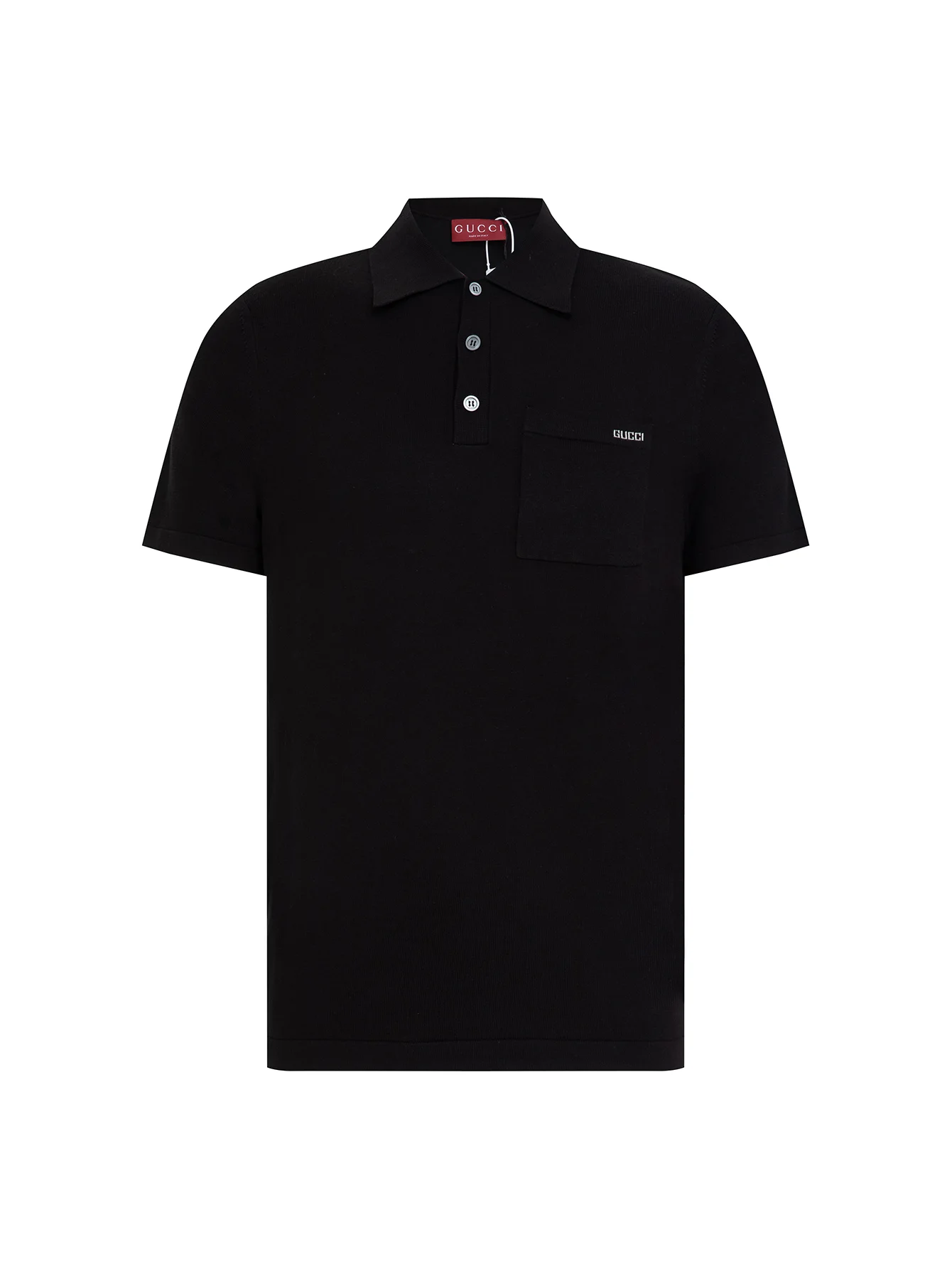 Logo-Embroidered Wool Knit Polo Shirt D15016114