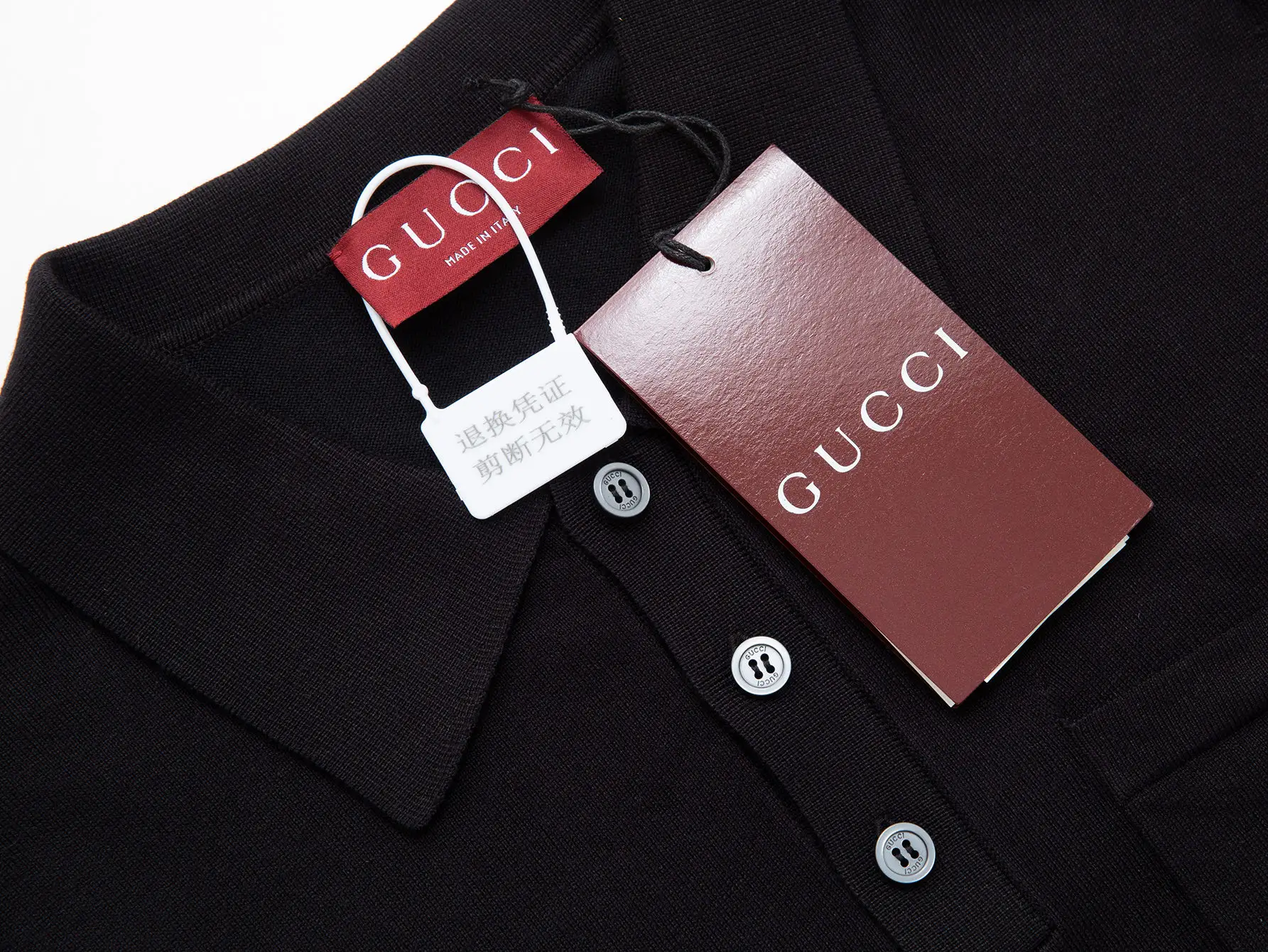 Logo-Embroidered Wool Knit Polo Shirt D15016114 — view 6