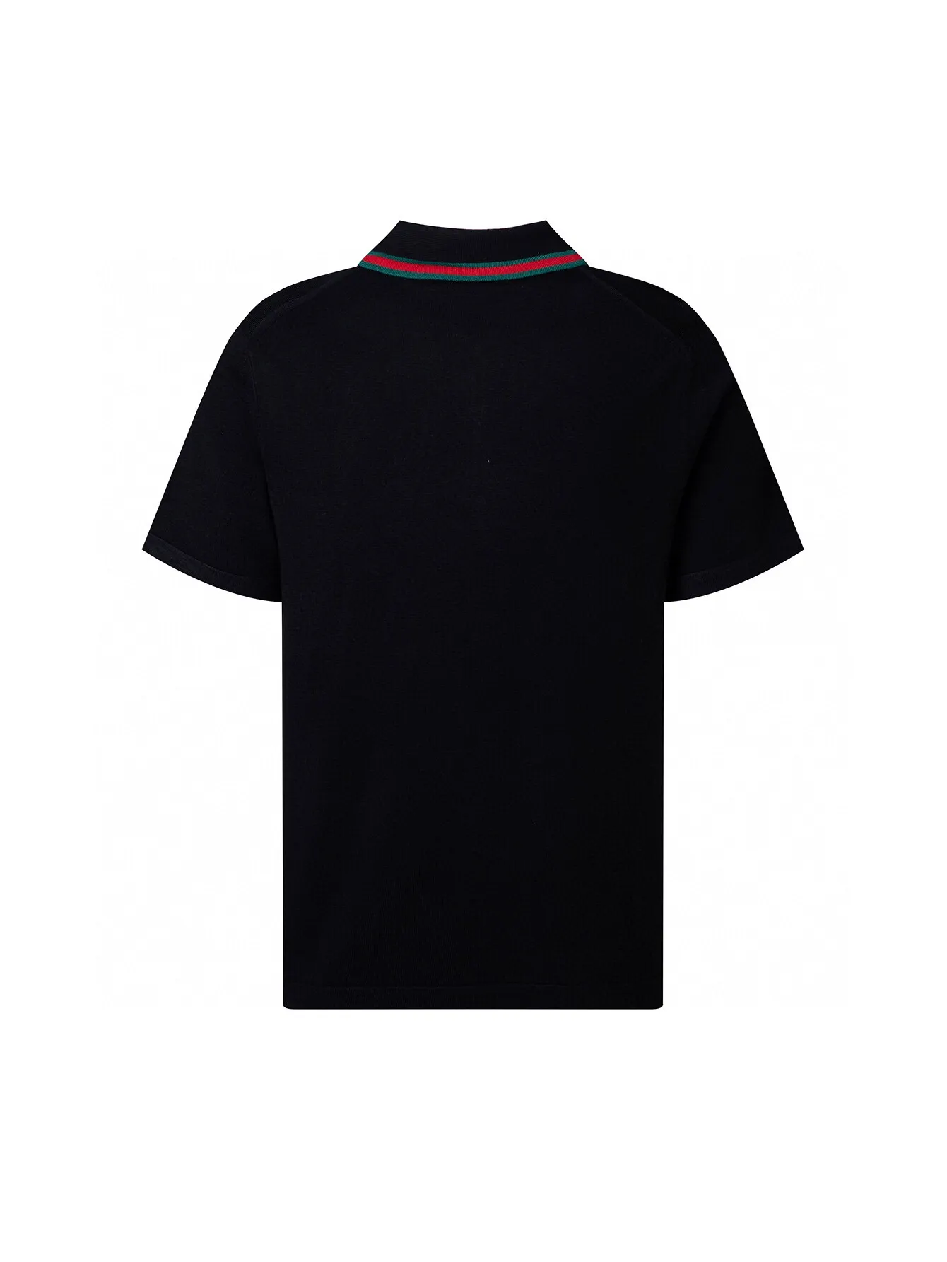 Web-Stripe Trim Wool Polo Shirt D15015928 — view 2