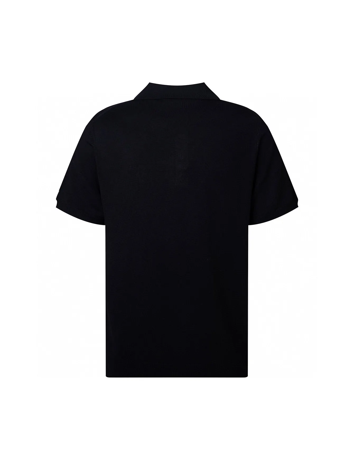 Logo-Embroidered Wool Knit Polo Shirt D15015775 — view 2