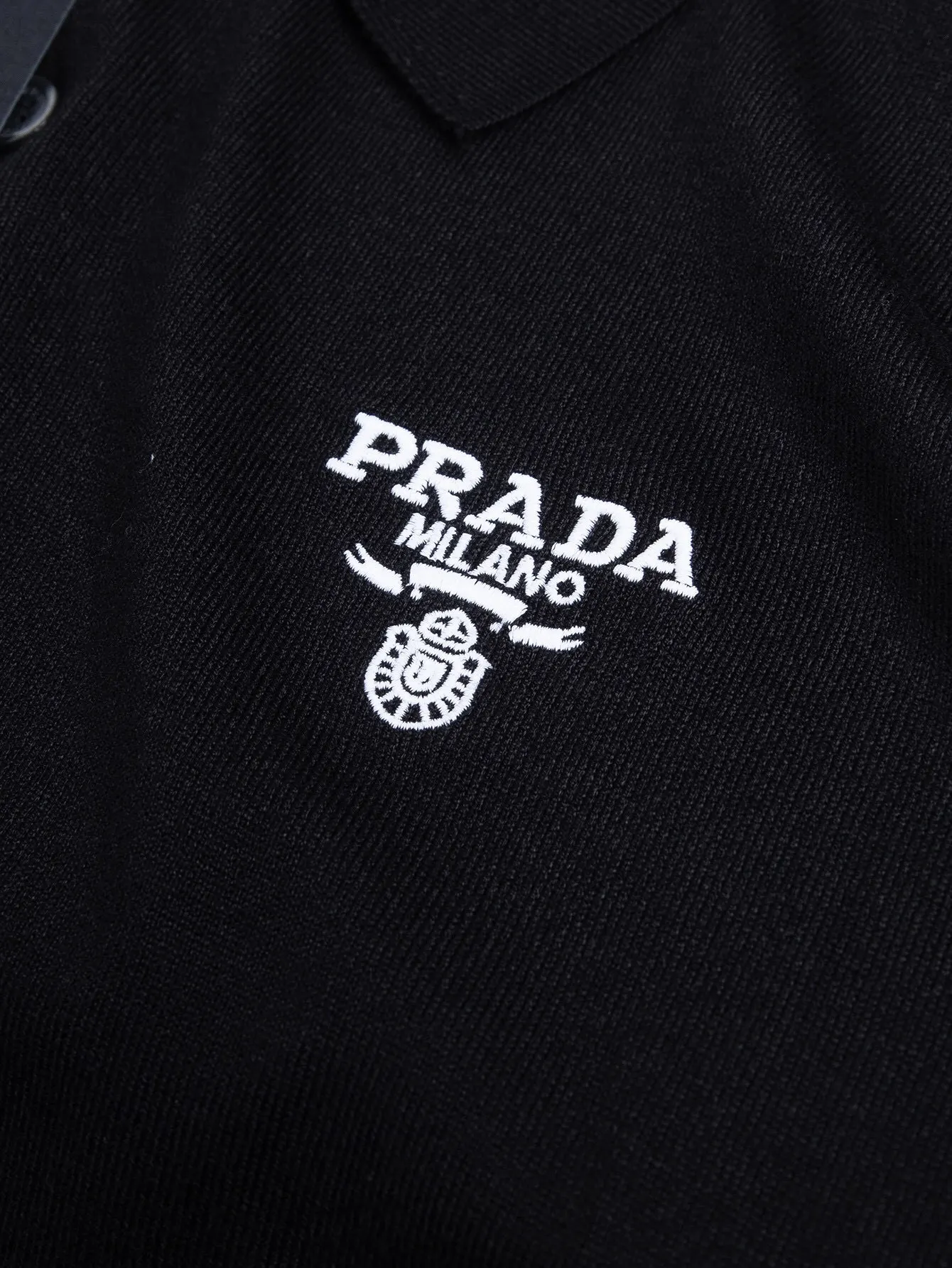 Logo-Embroidered Wool Knit Polo Shirt D15015775 — view 6