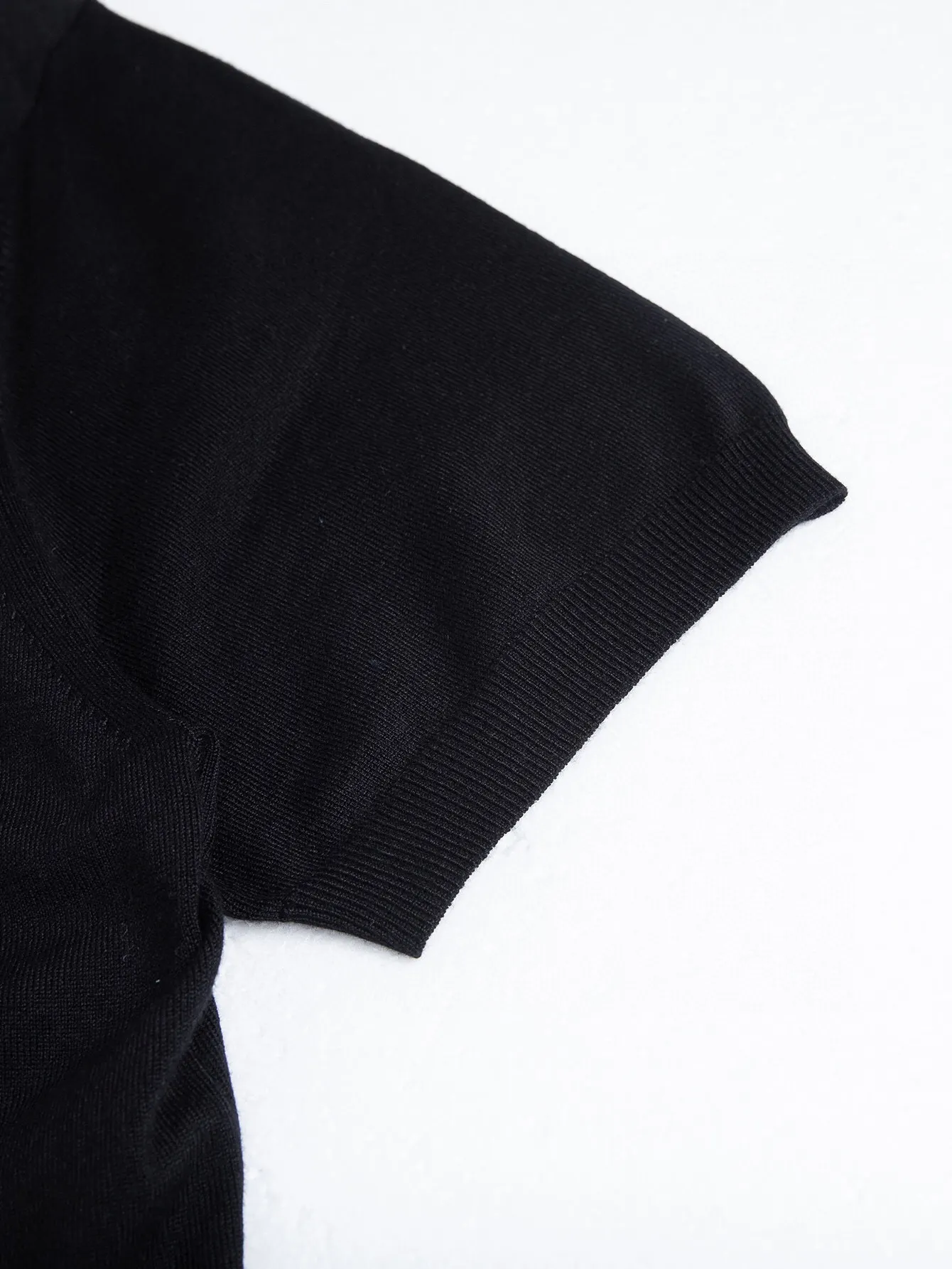 Logo-Embroidered Wool Knit Polo Shirt D15015775 — view 8