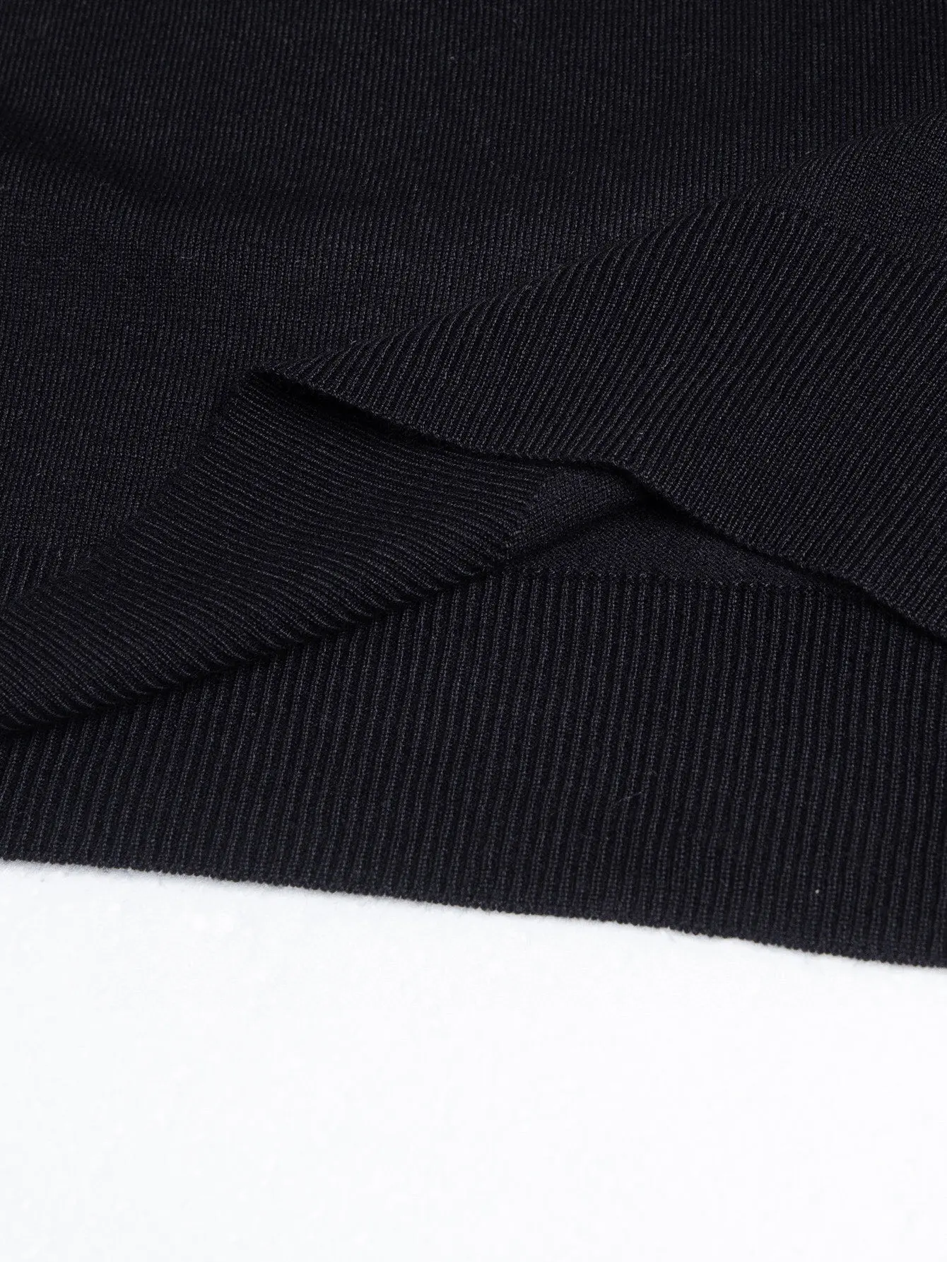 Logo-Embroidered Wool Knit Polo Shirt D15015775 — view 9