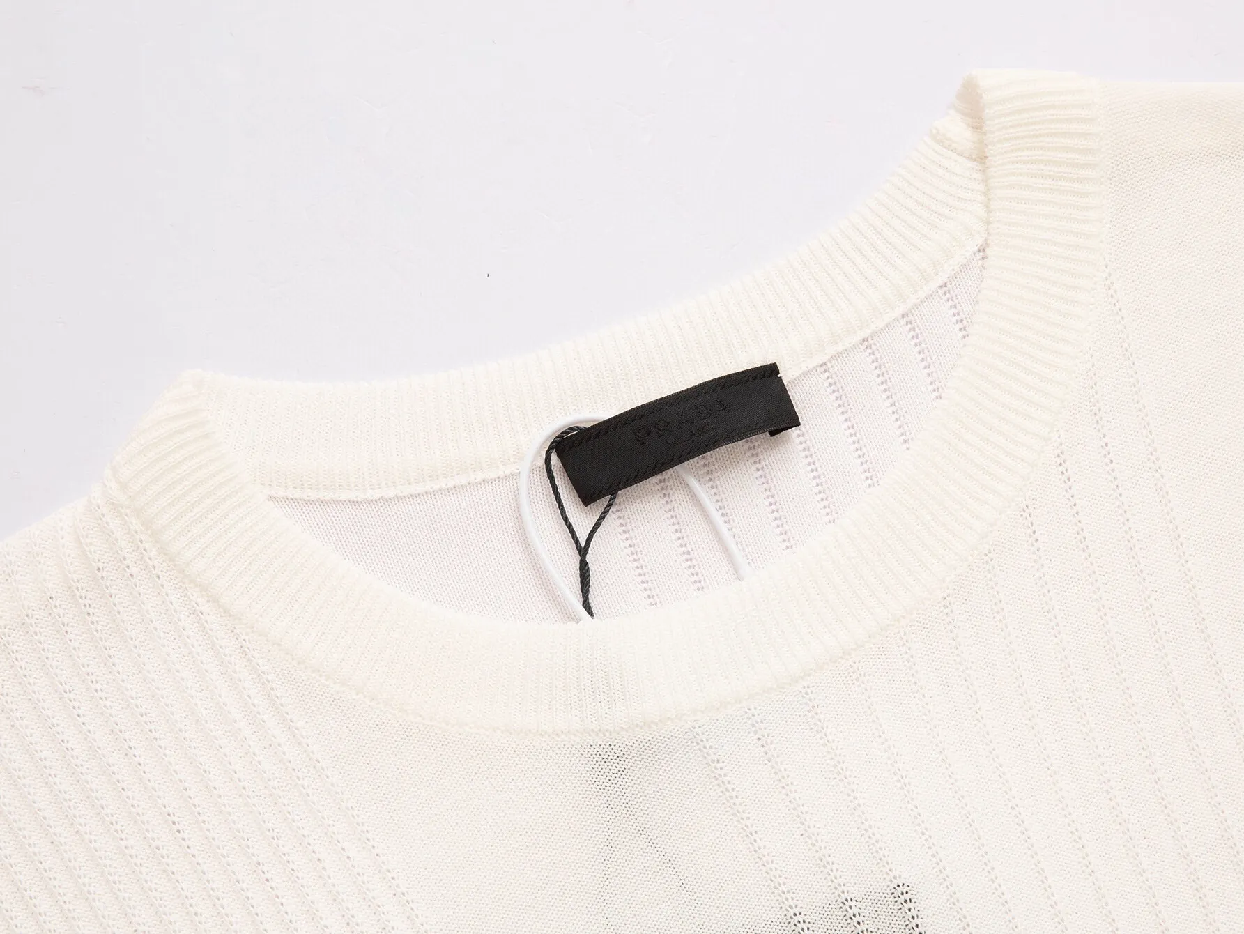 Logo-Embellished Wool-Blend Knit T-Shirt D15015902 — view 3