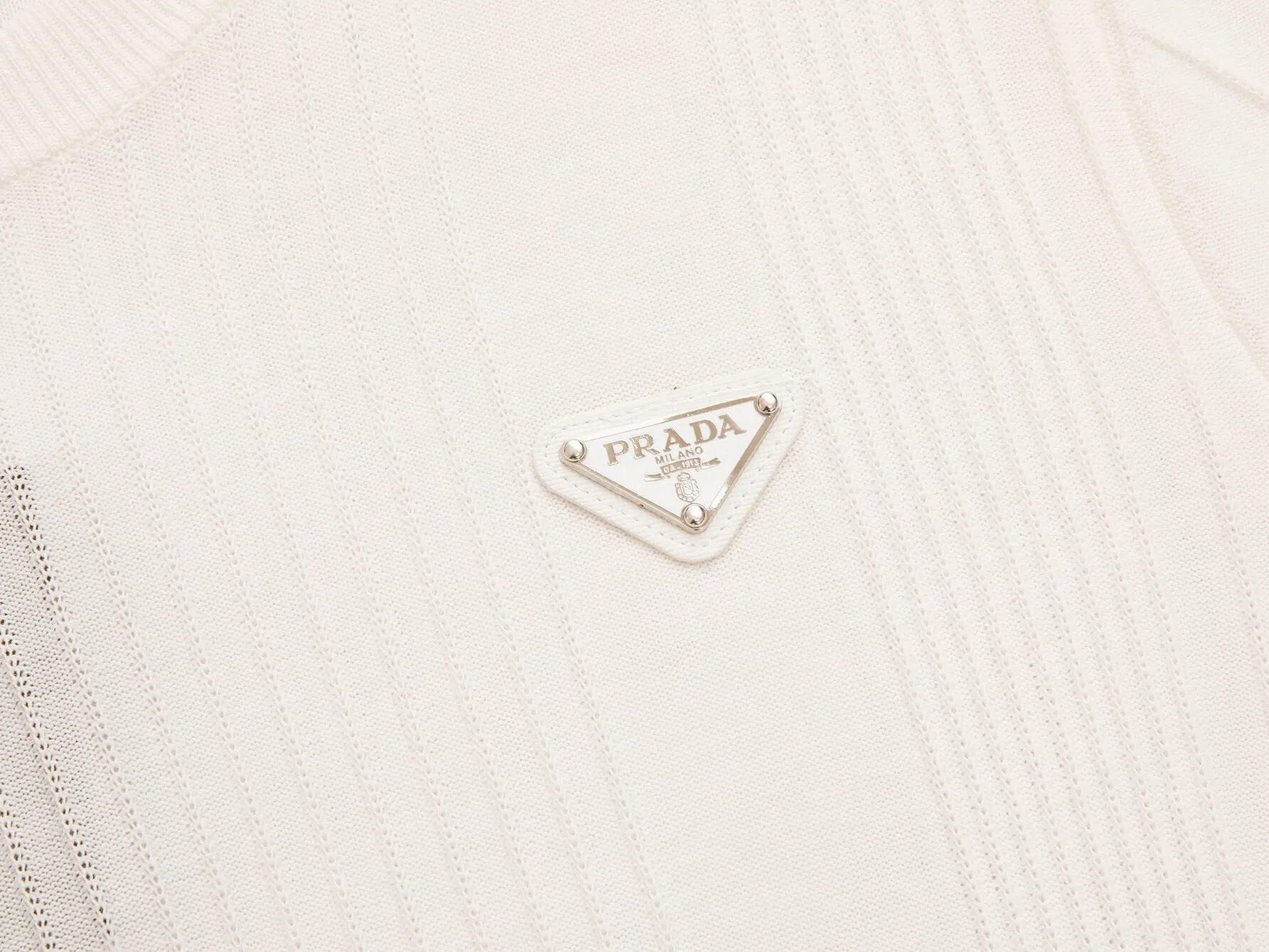 Logo-Embellished Wool-Blend Knit T-Shirt D15015902 — view 4