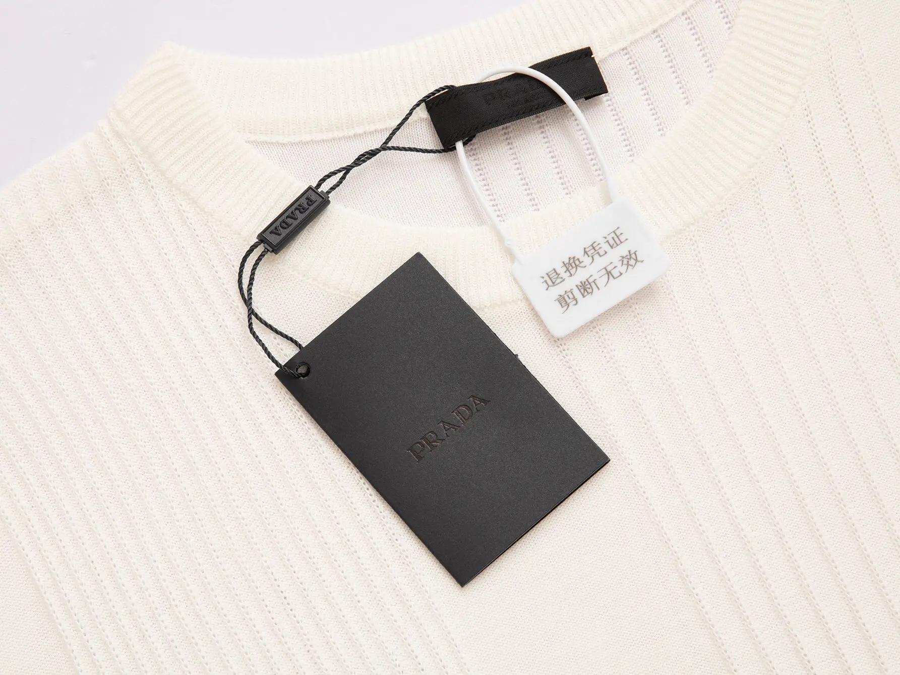 Logo-Embellished Wool-Blend Knit T-Shirt D15015902 — view 5