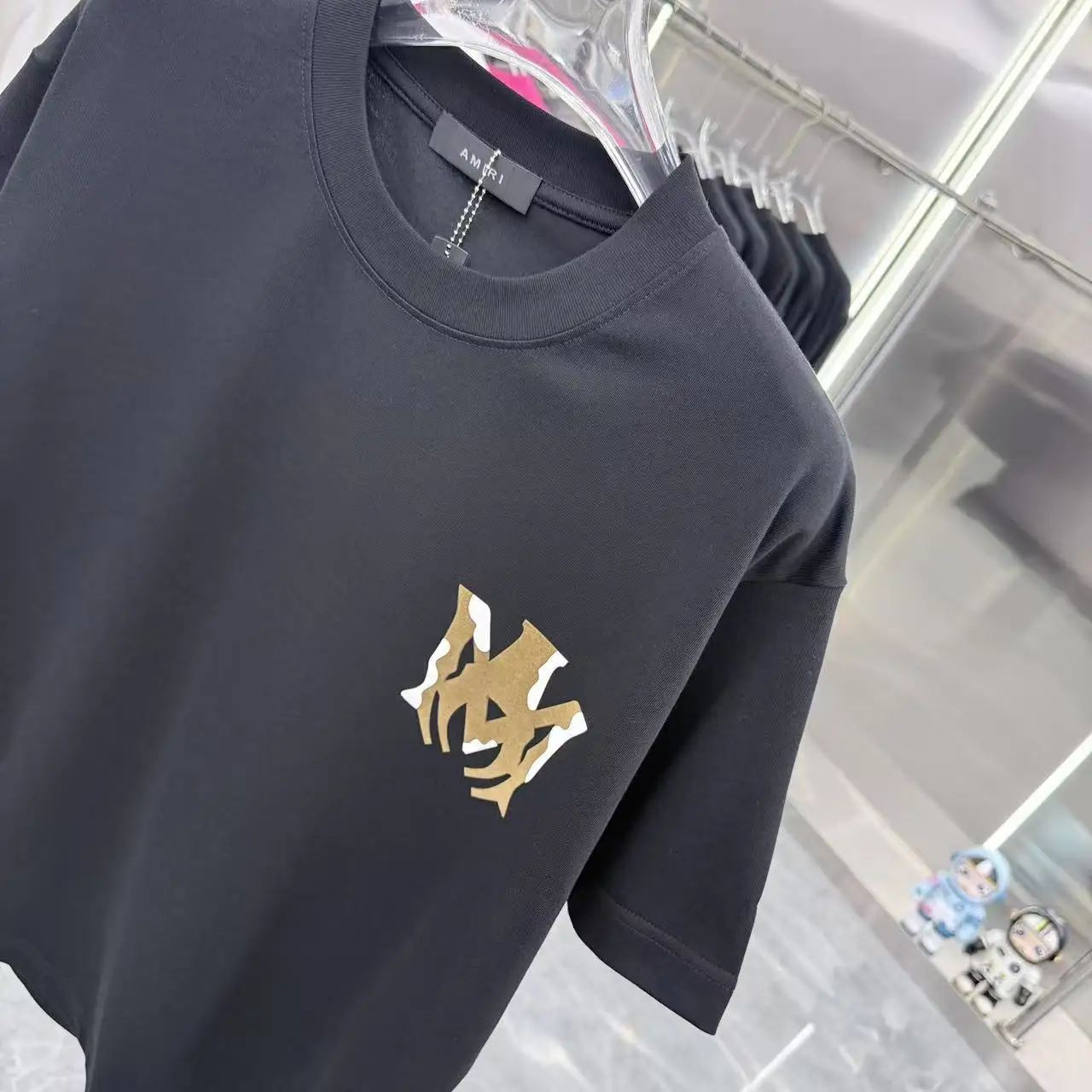 Logo Flocked Cotton T-Shirt D15013940 — view 4