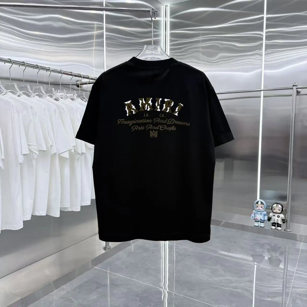 Logo Flocked Cotton T-Shirt D15013940 — view 7