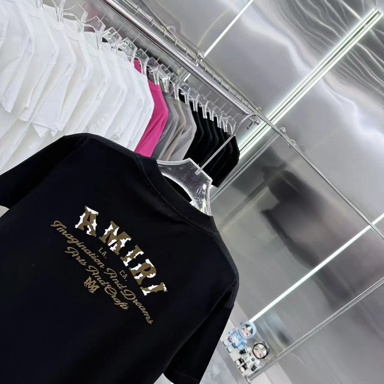 Logo Flocked Cotton T-Shirt D15013940 — view 8