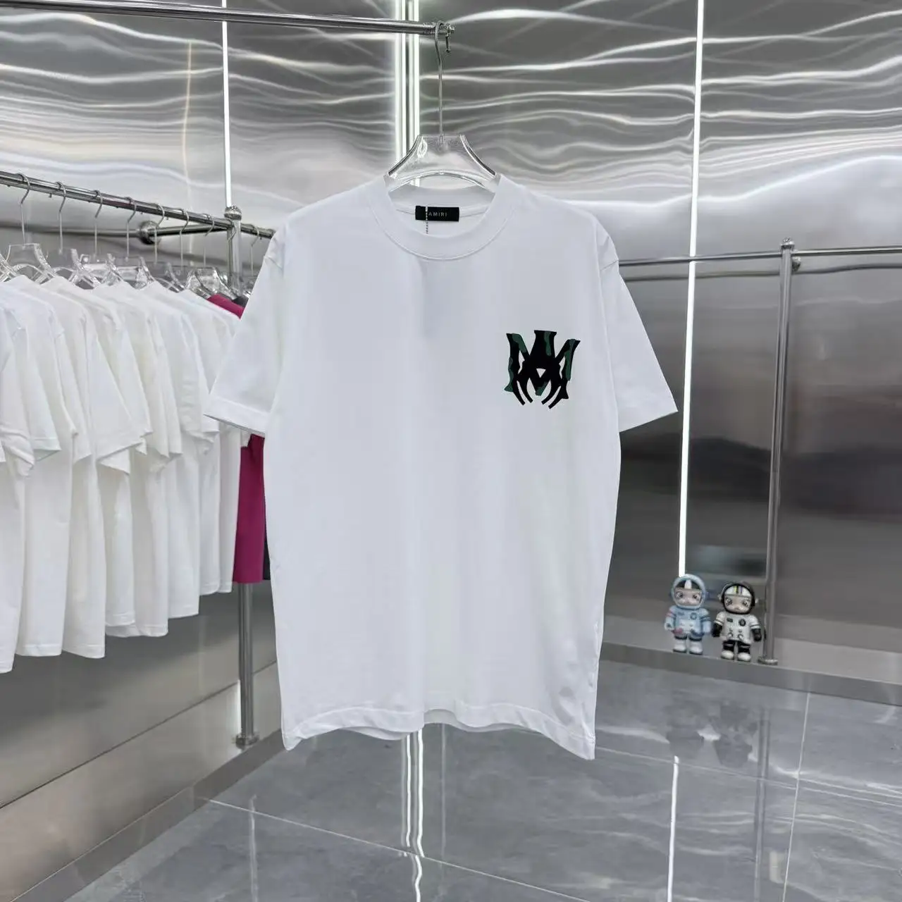 Logo Flocked Cotton T-Shirt D15013942