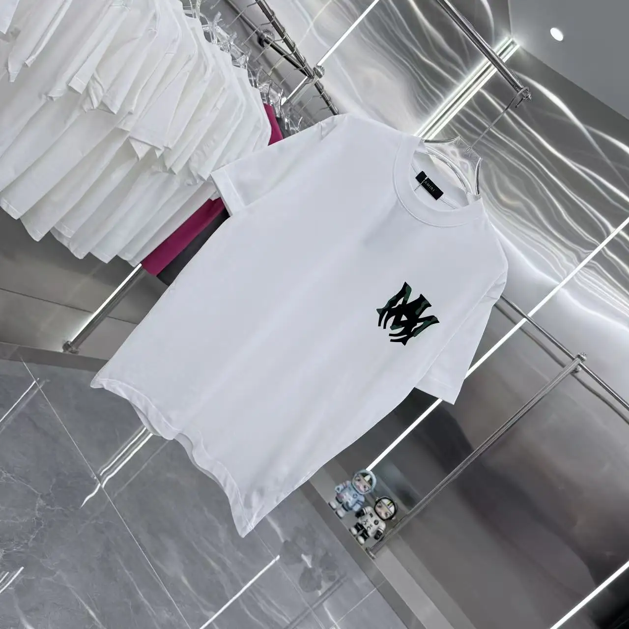 Logo Flocked Cotton T-Shirt D15013942 — view 2