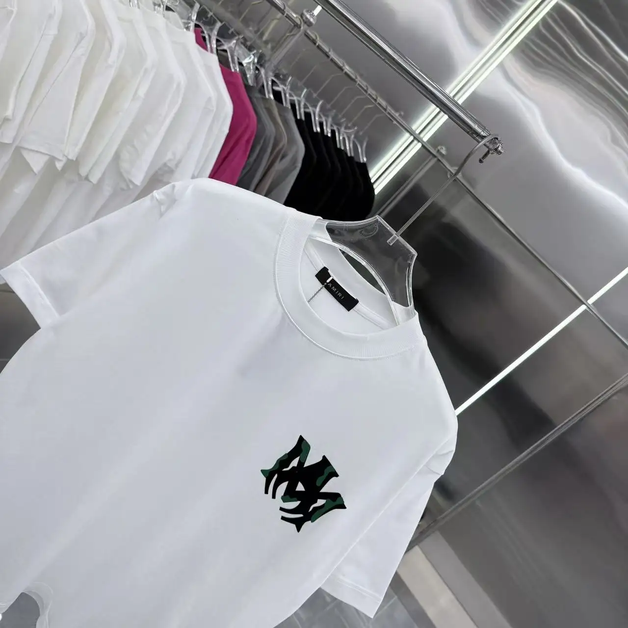 Logo Flocked Cotton T-Shirt D15013942 — view 3