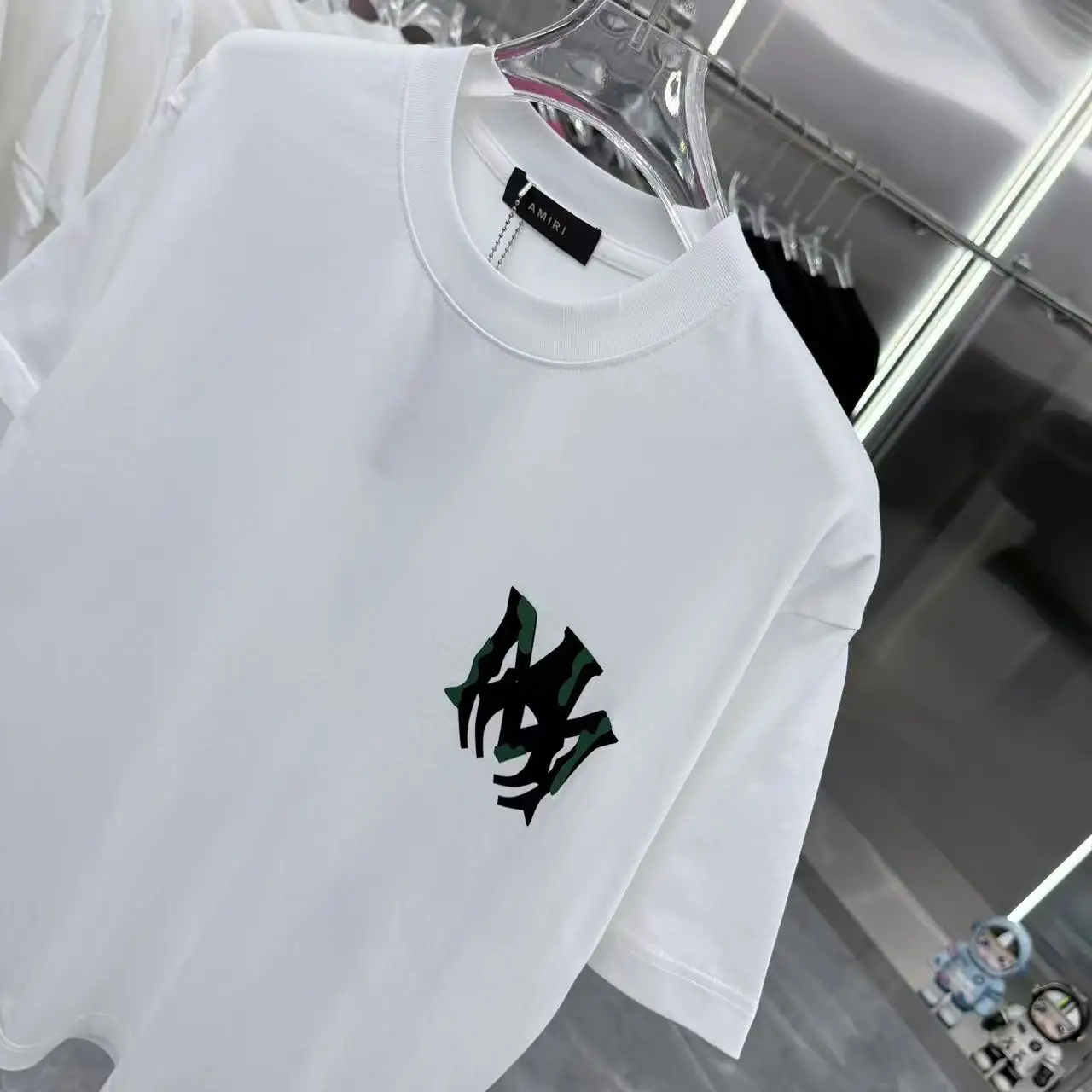 Logo Flocked Cotton T-Shirt D15013942 — view 4