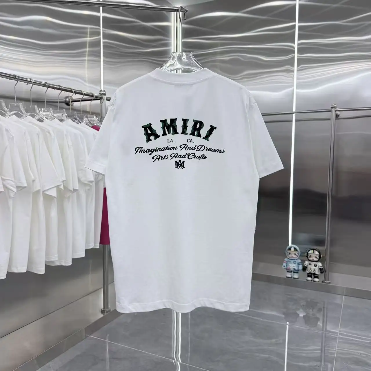 Logo Flocked Cotton T-Shirt D15013942 — view 7