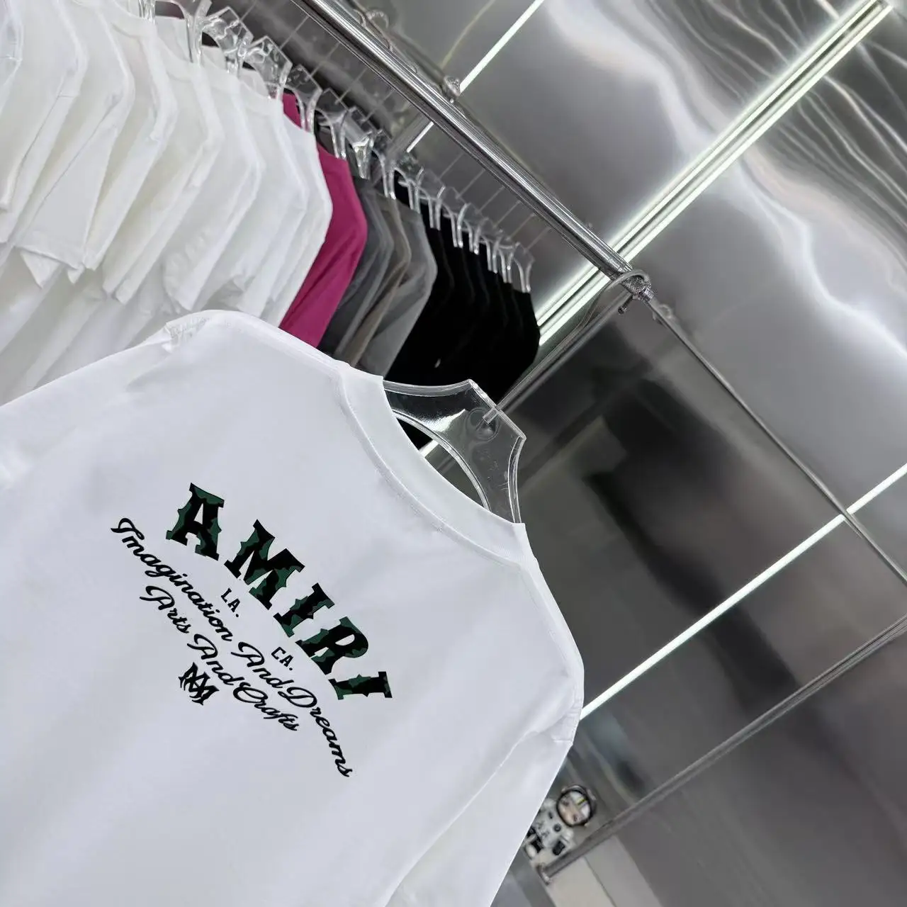 Logo Flocked Cotton T-Shirt D15013942 — view 8
